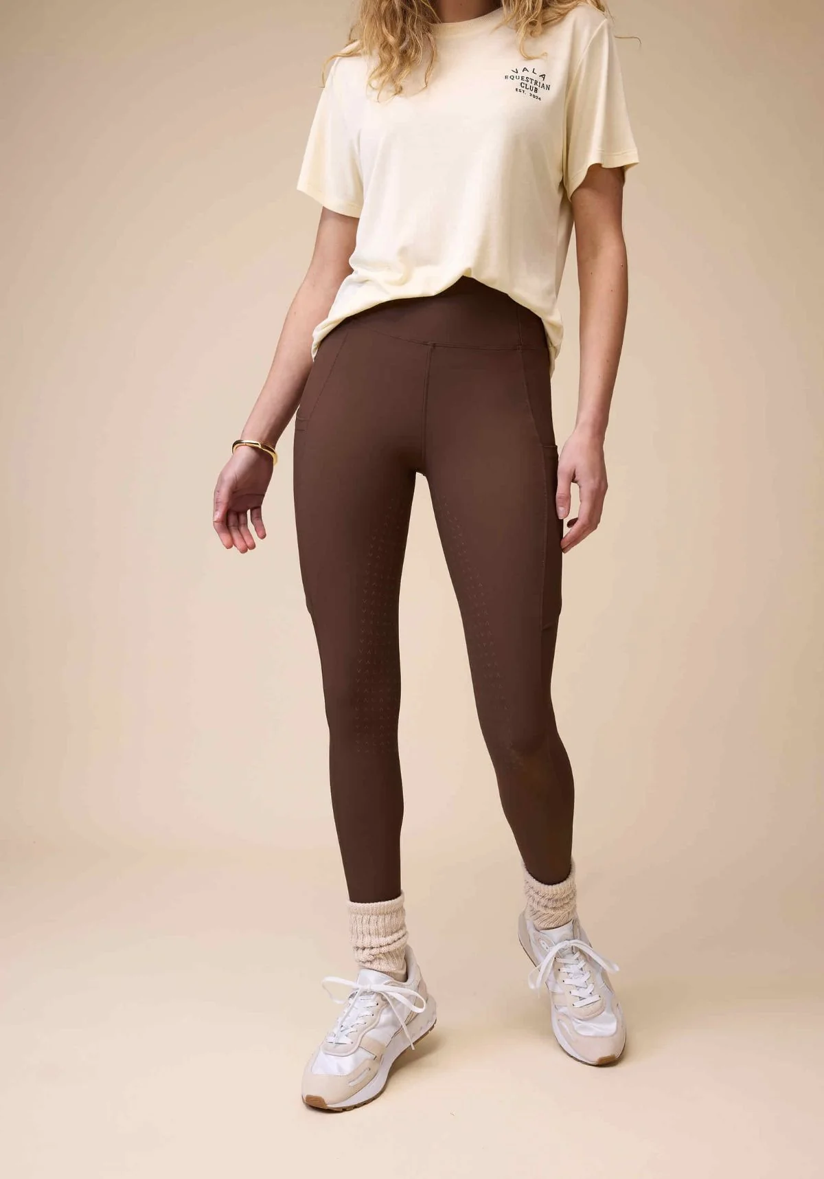 Active Knee Grip Riding Leggings - Cocoa