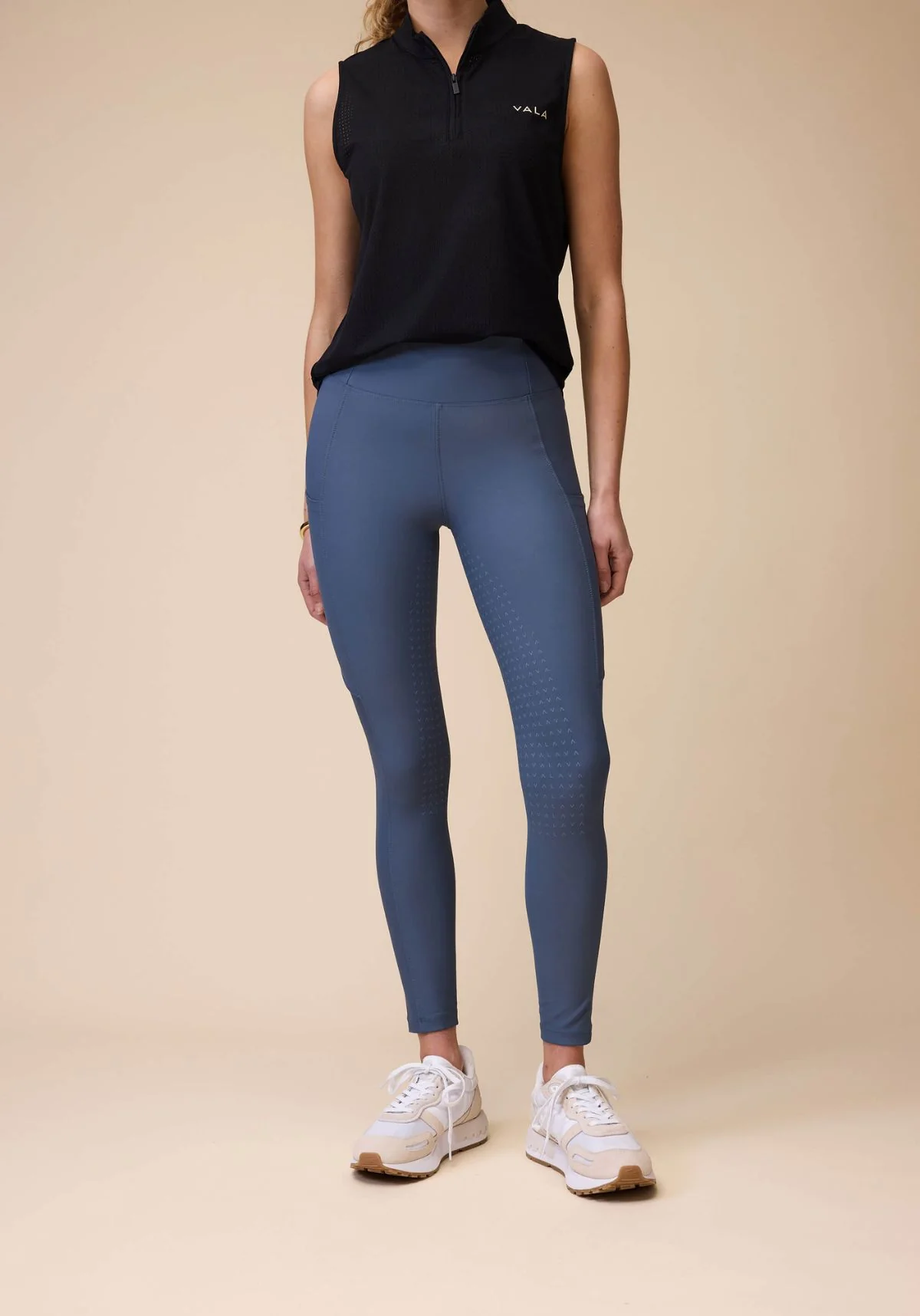 Active Knee Grip Riding Leggings - Storm