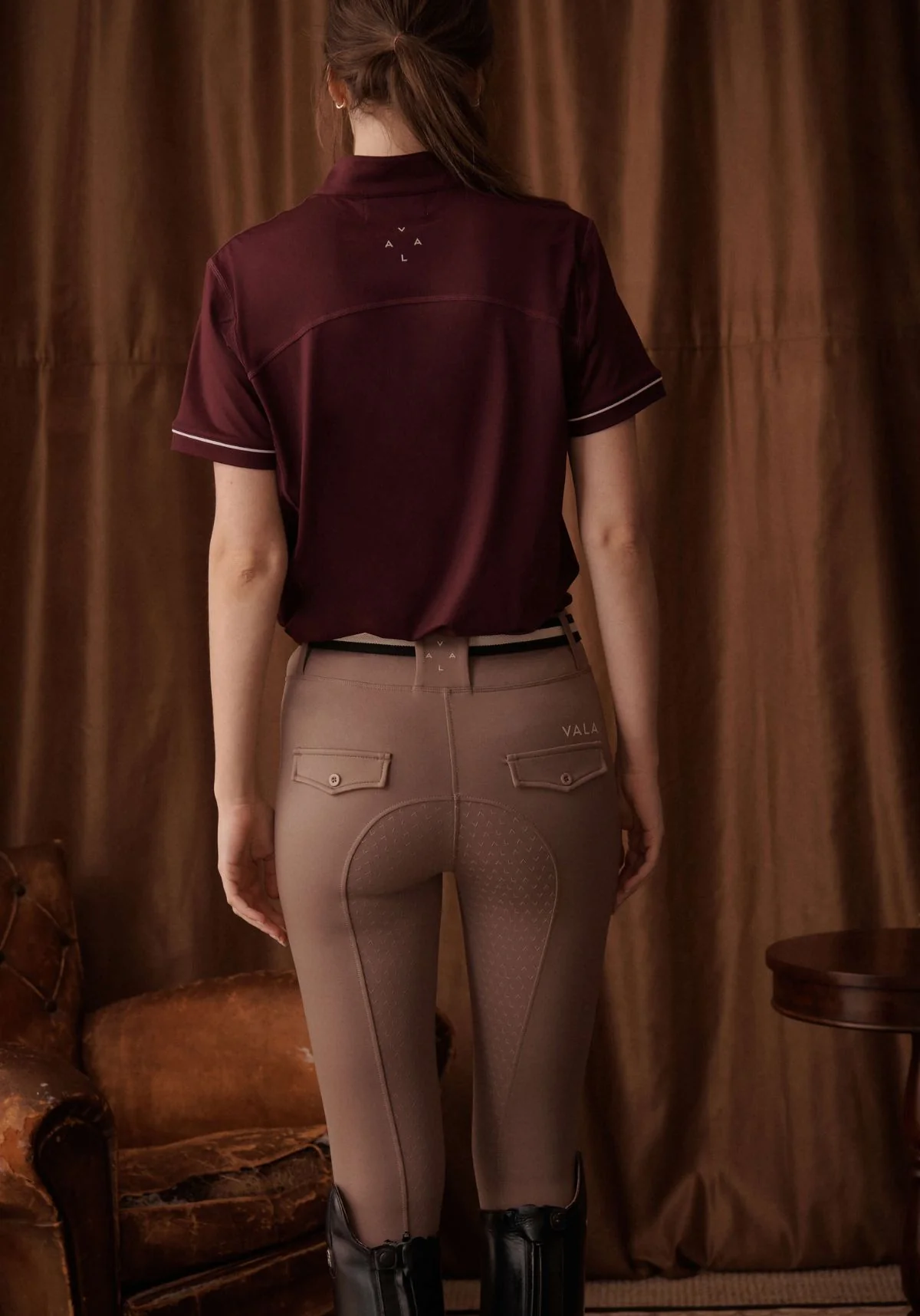Connected Short Sleeve Polo - Deep Cherry - Image 6
