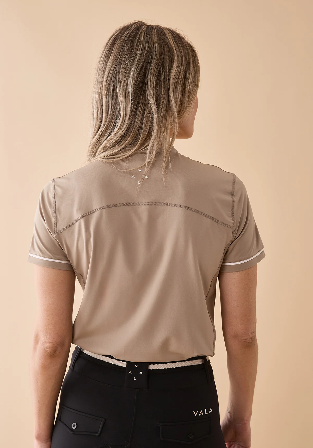 Connected Short Sleeve Polo - Taupe - Image 3