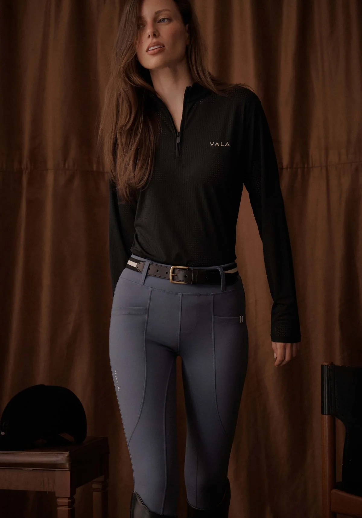 Elsa Mesh L/S Zip - Black - Image 3
