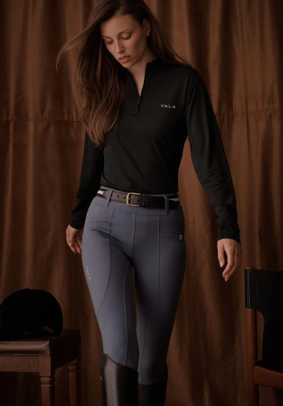 Elsa Mesh L/S Zip - Black - Image 4