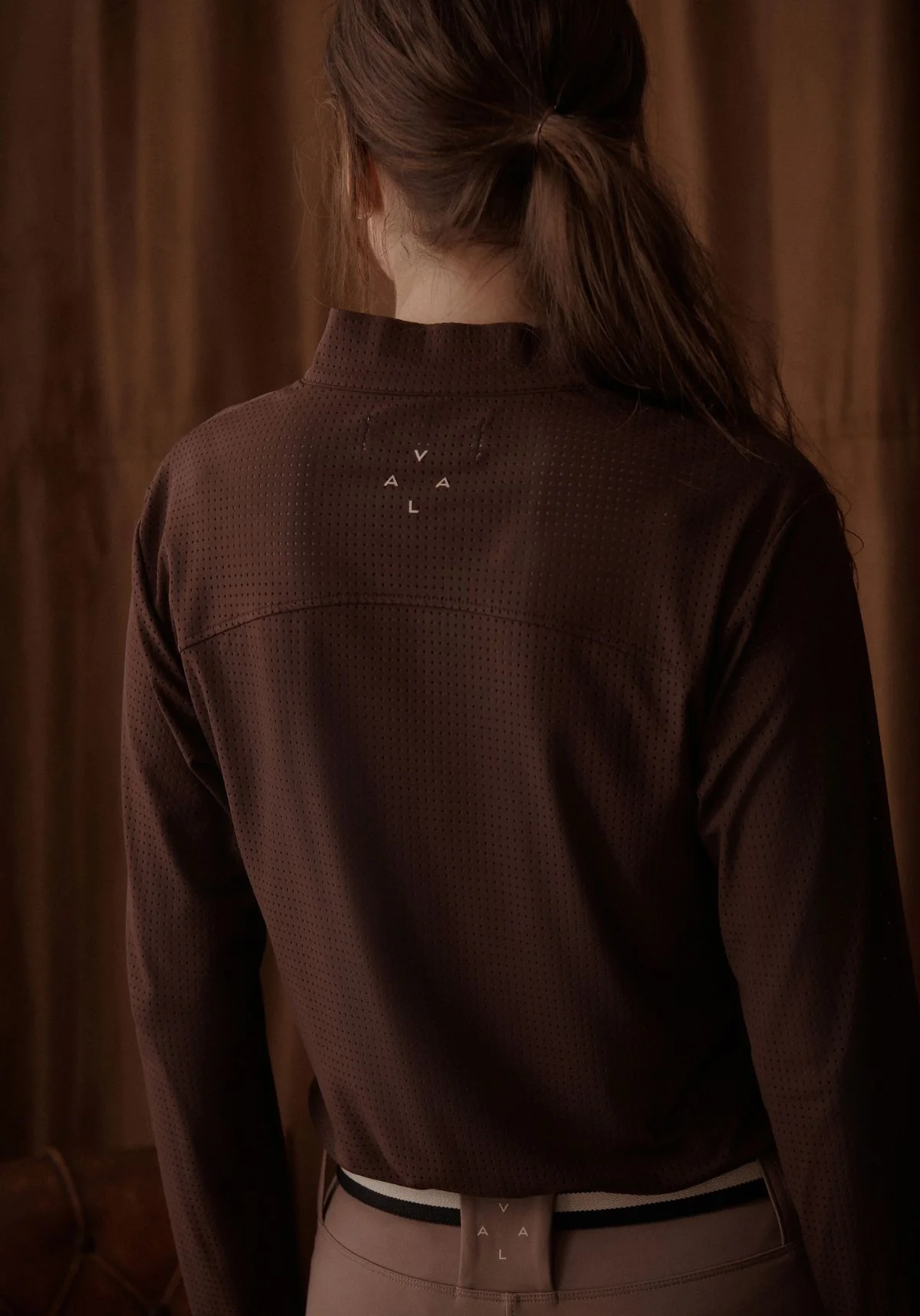 Elsa Mesh L/S Zip - Cocoa - Image 3
