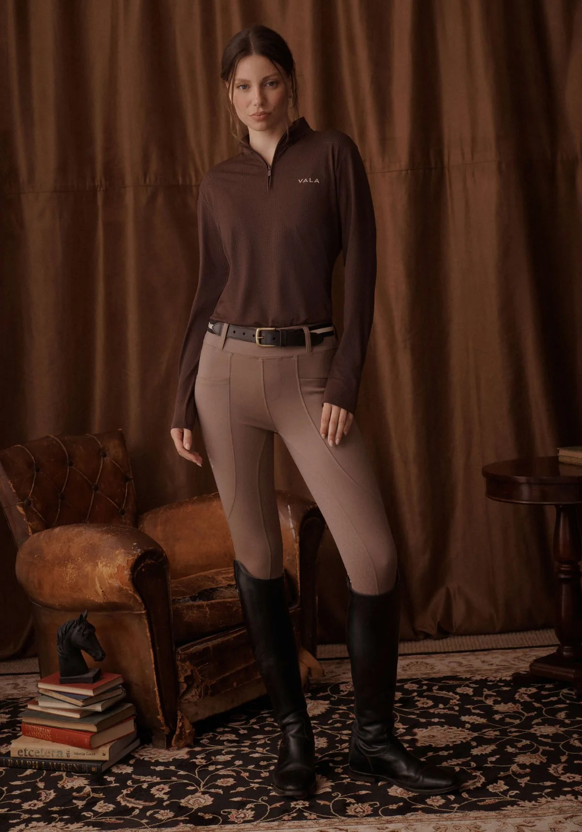 Elsa Mesh L/S Zip - Cocoa - Image 5