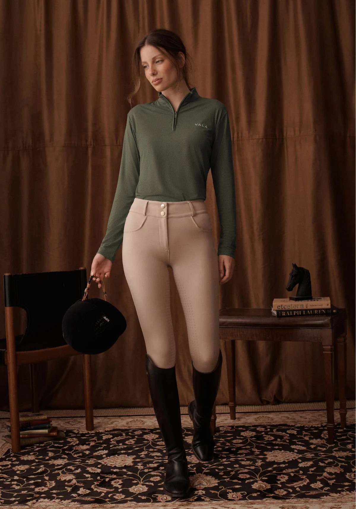 Elsa Mesh L/S Zip - Olive - Image 10