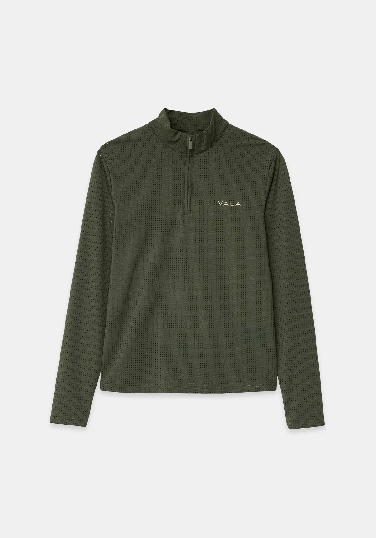 Elsa Mesh L/S Zip - Olive - Image 12