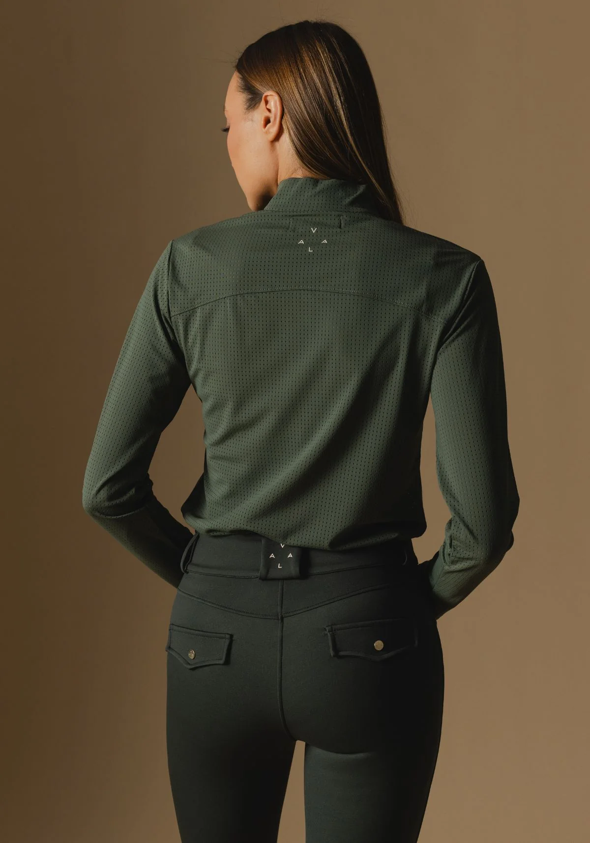 Elsa Mesh L/S Zip - Olive - Image 6