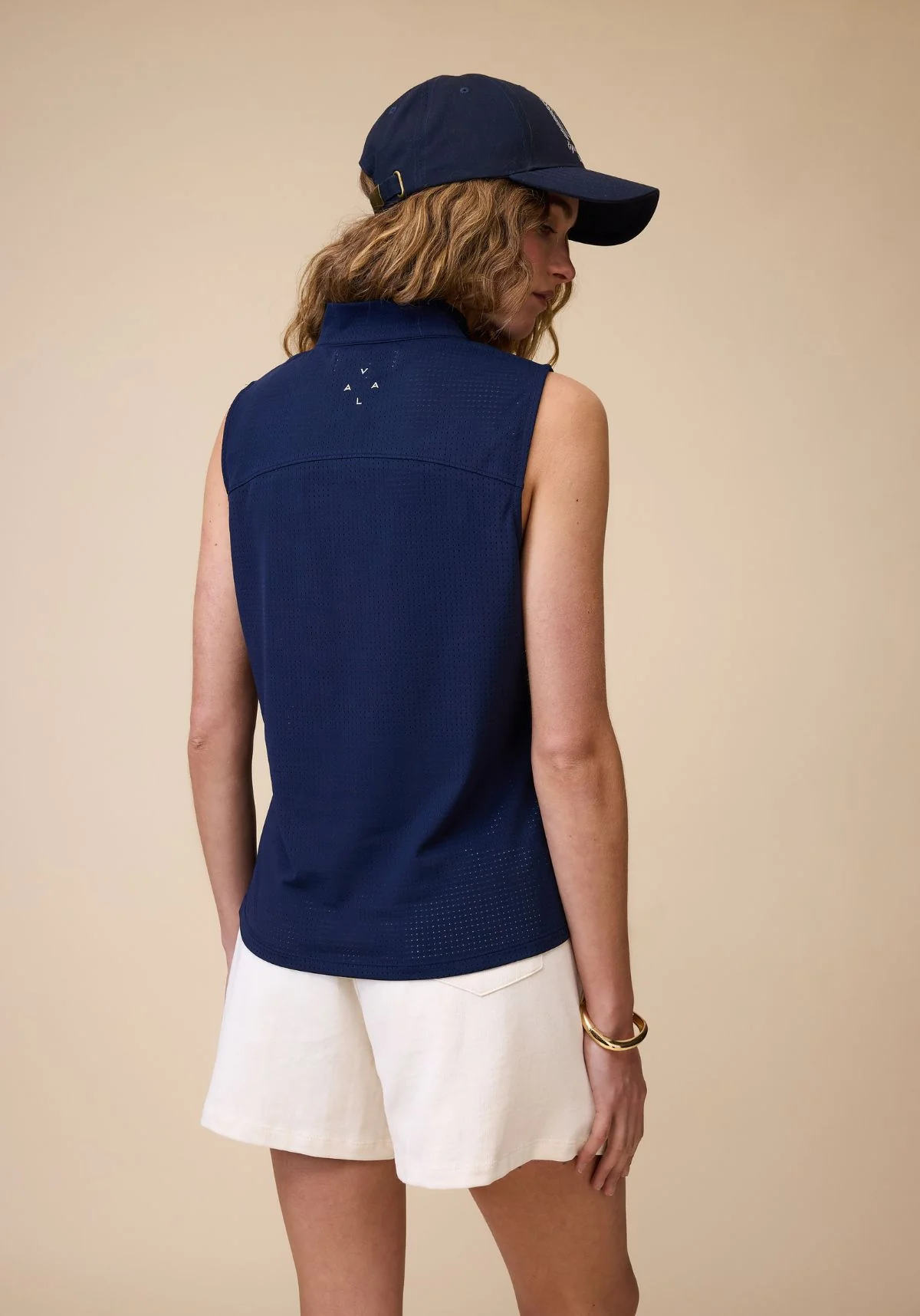 Elsa Mesh S/Less Zip - Navy - Image 5