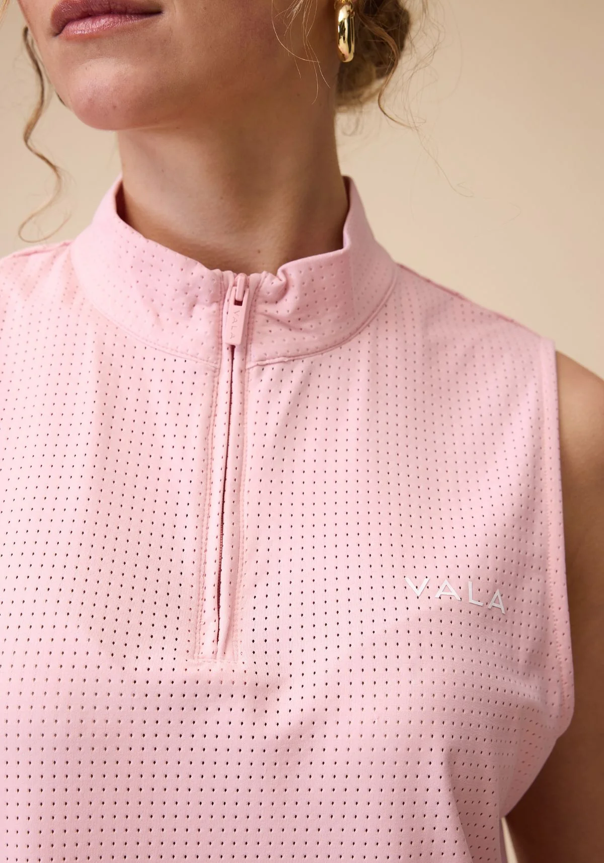 Elsa Mesh S/Less Zip - Pastel Pink - Image 3