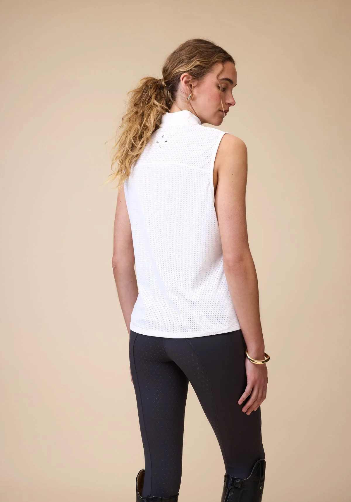 Elsa Mesh S/Less Zip - White - Image 4