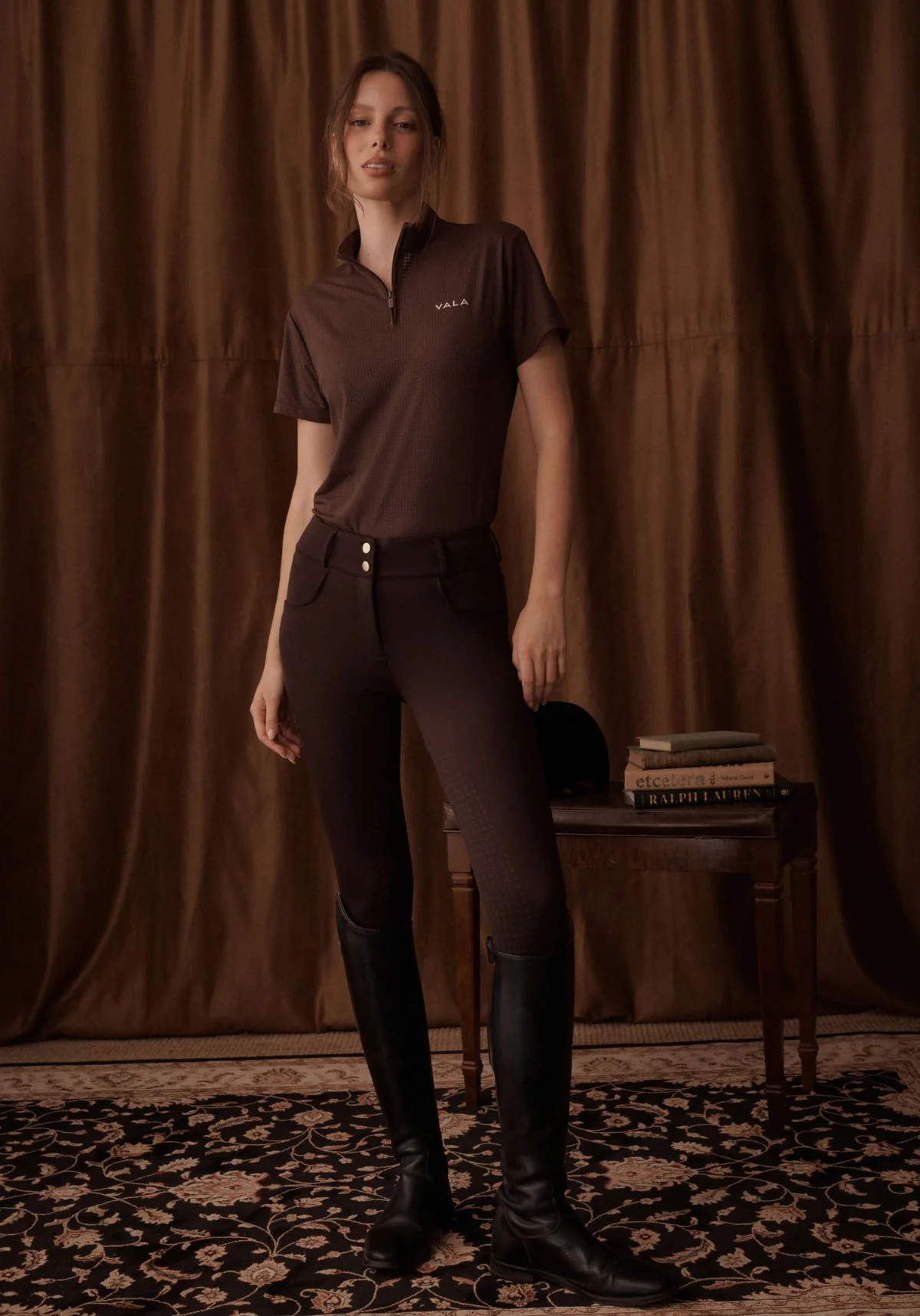 Elsa Mesh S/S Zip - Cocoa - Image 3