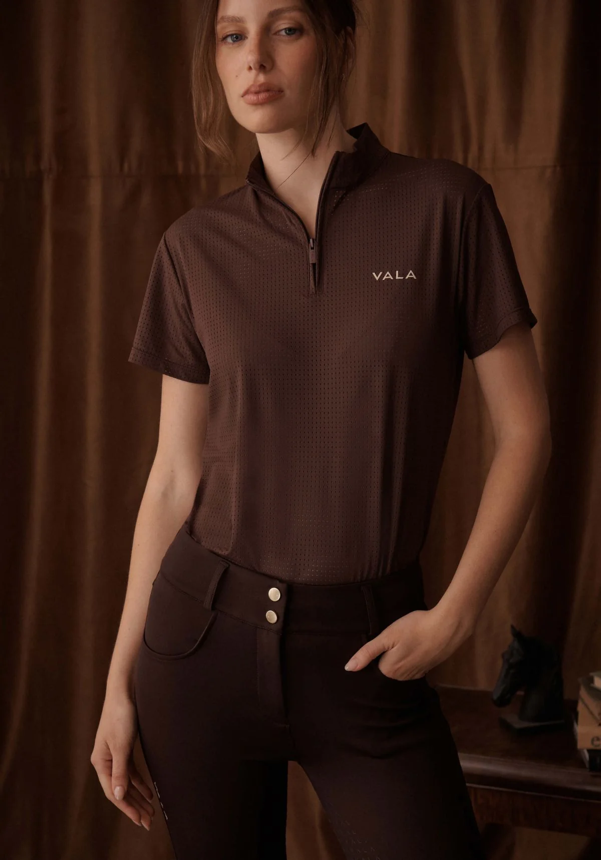 Elsa Mesh S/S Zip - Cocoa - Image 6