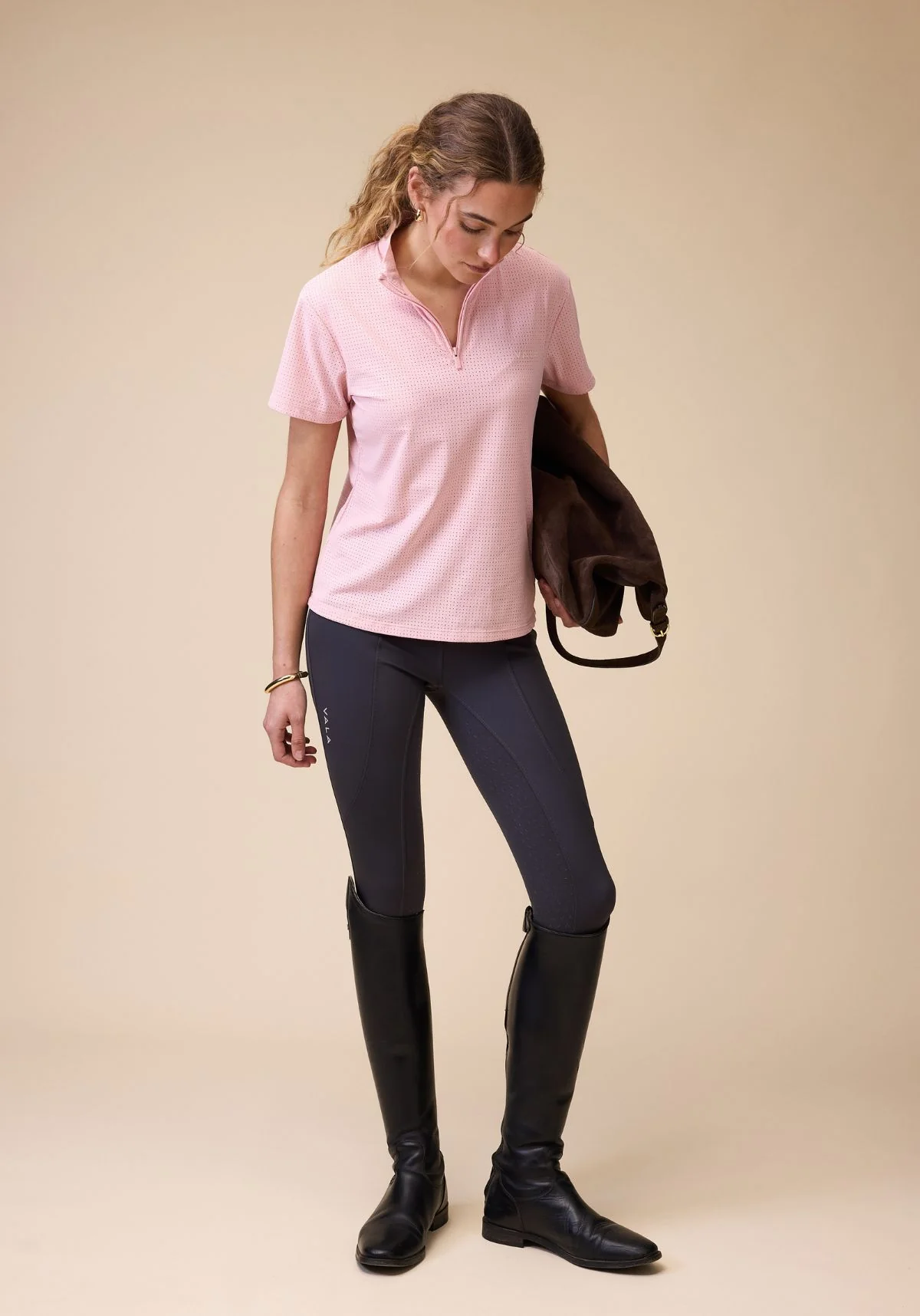 Elsa Mesh S/S Zip - Pastel Pink - Image 3