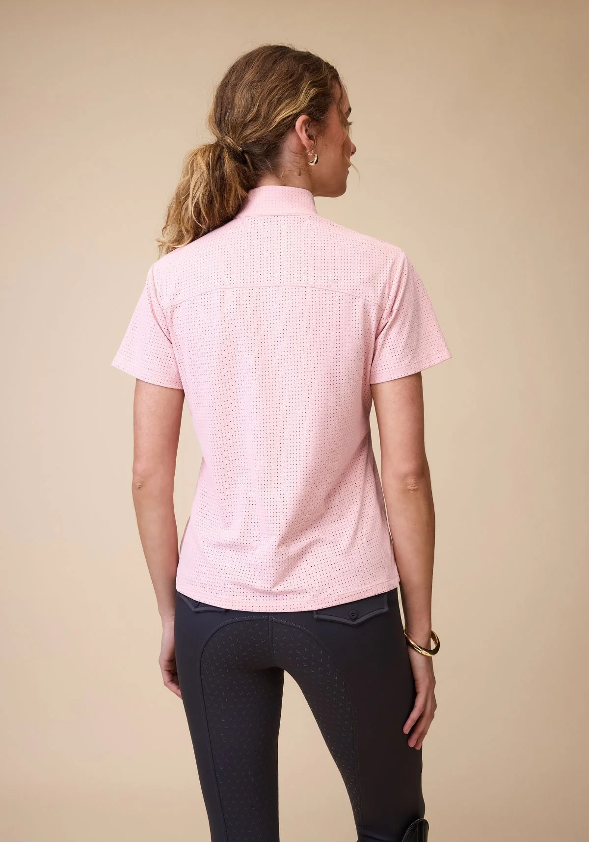 Elsa Mesh S/S Zip - Pastel Pink - Image 5