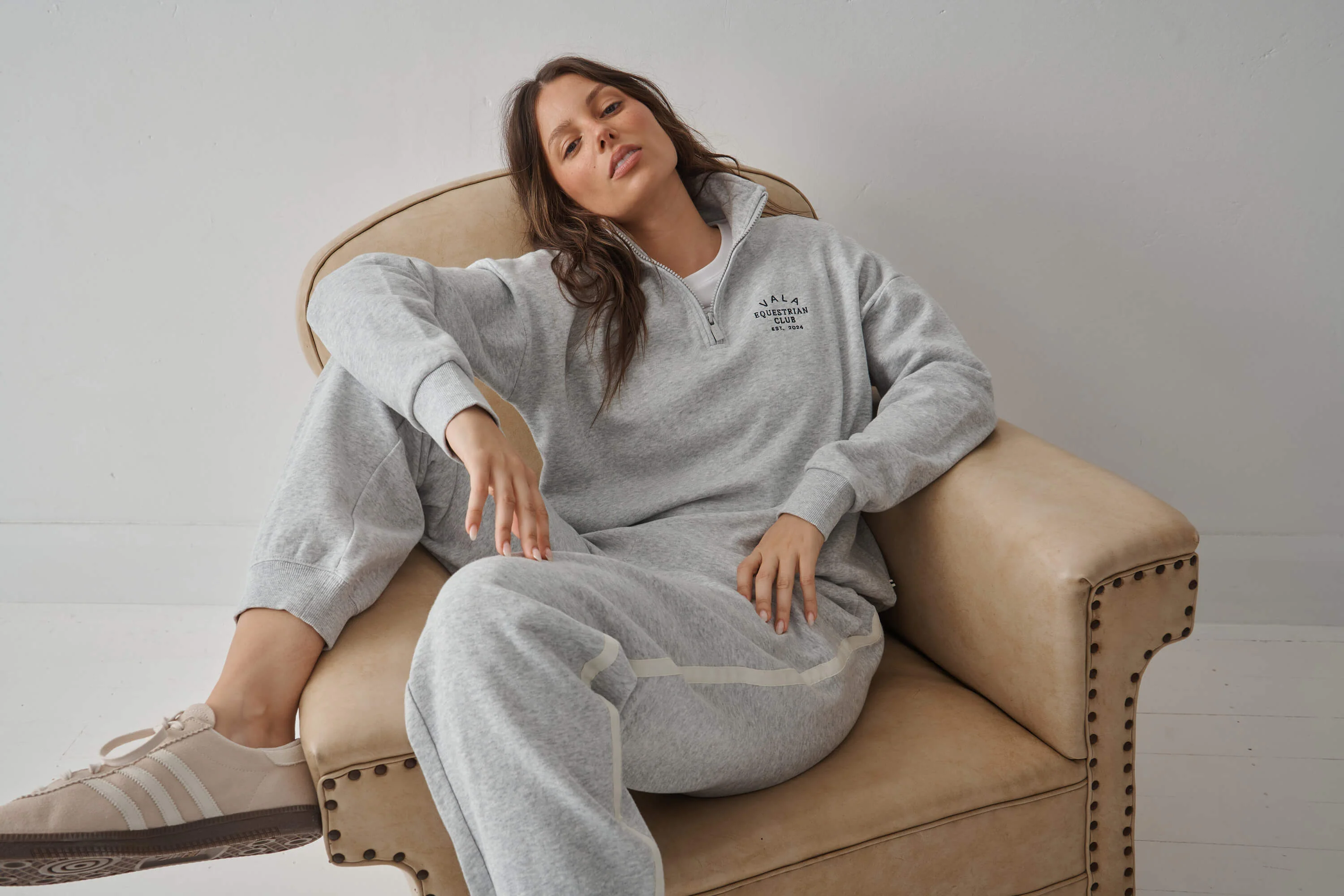 Equestrian Club Quarter Zip Fleece - Grey - Image 7