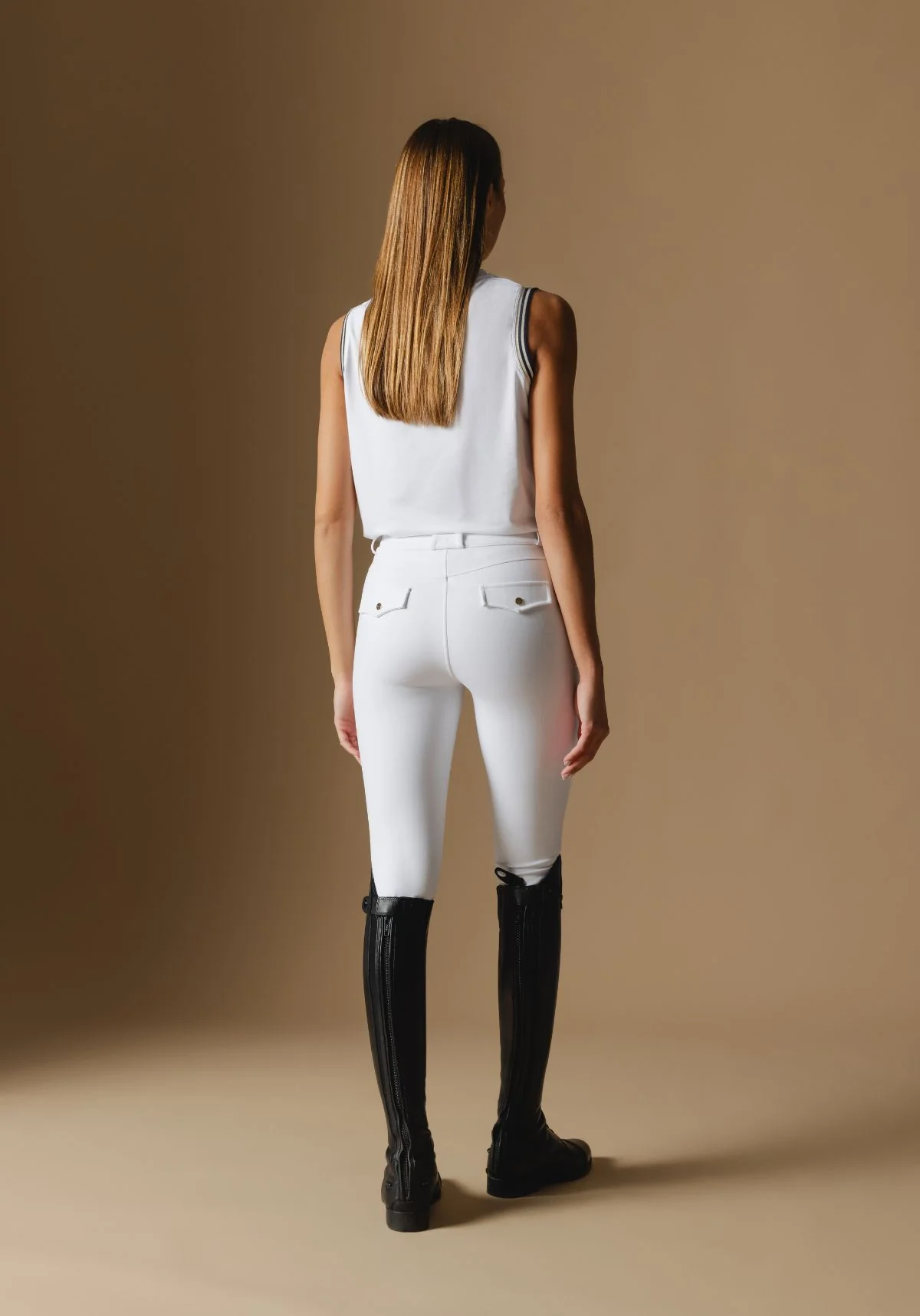 Ultimate Button Up Breeches Knee Grip - White - Image 13