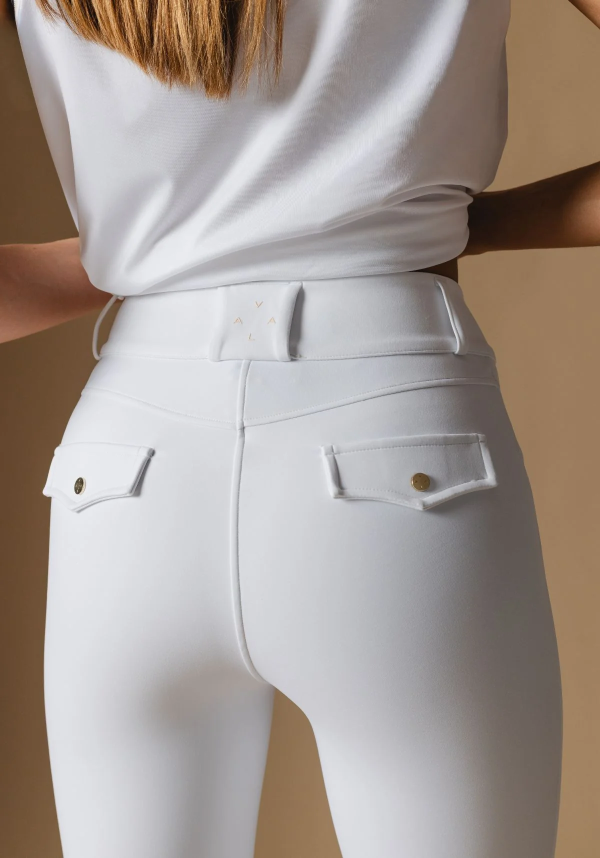 Ultimate Button Up Breeches Knee Grip - White - Image 3