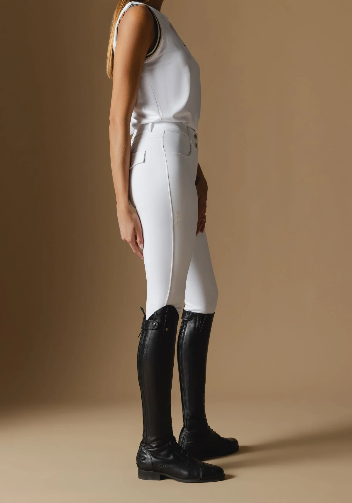Ultimate Button Up Breeches Knee Grip - White - Image 12
