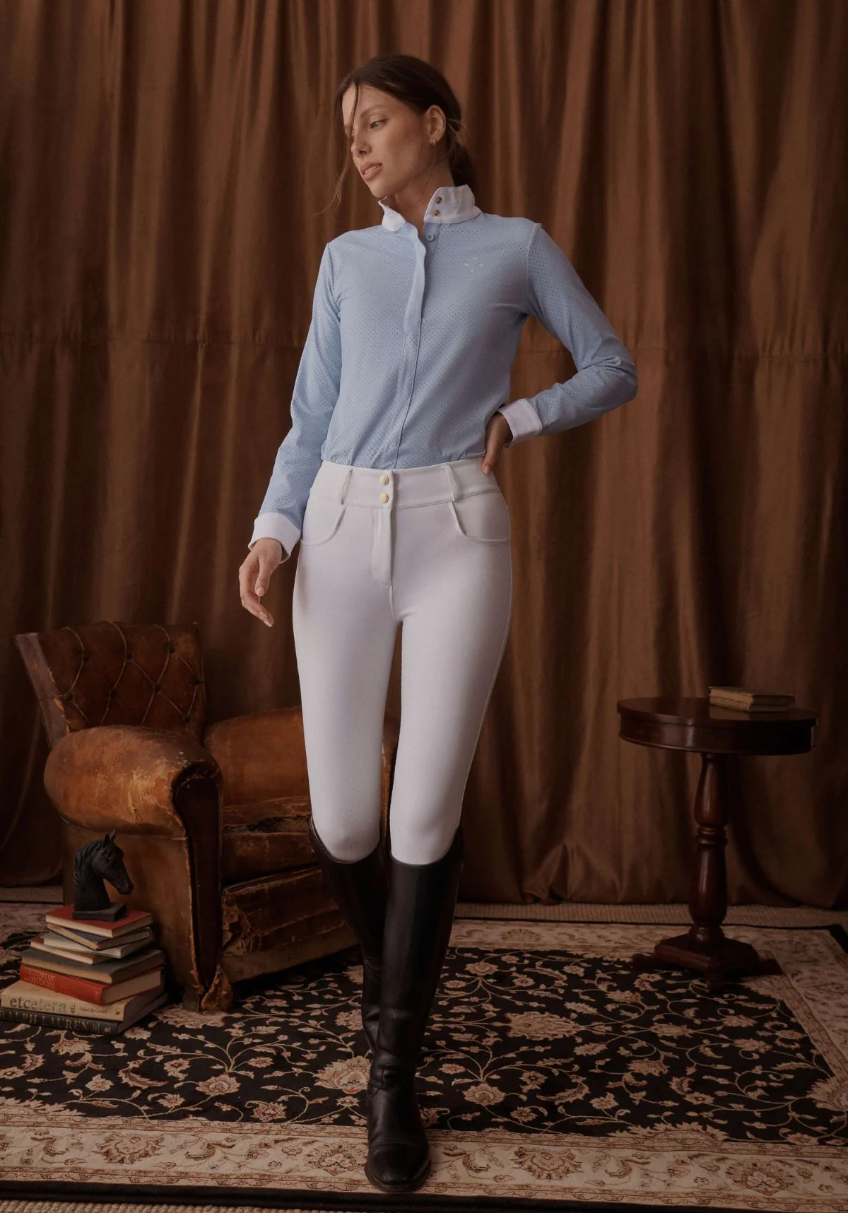 Ultimate Button Up Breeches Knee Grip - White - Image 11