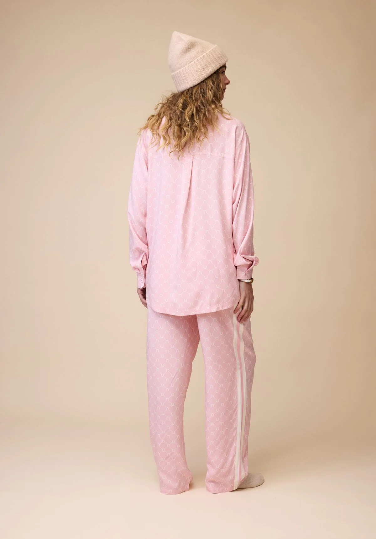 Horseshoe Long Pyjama Set - Pastel Pink - Image 6