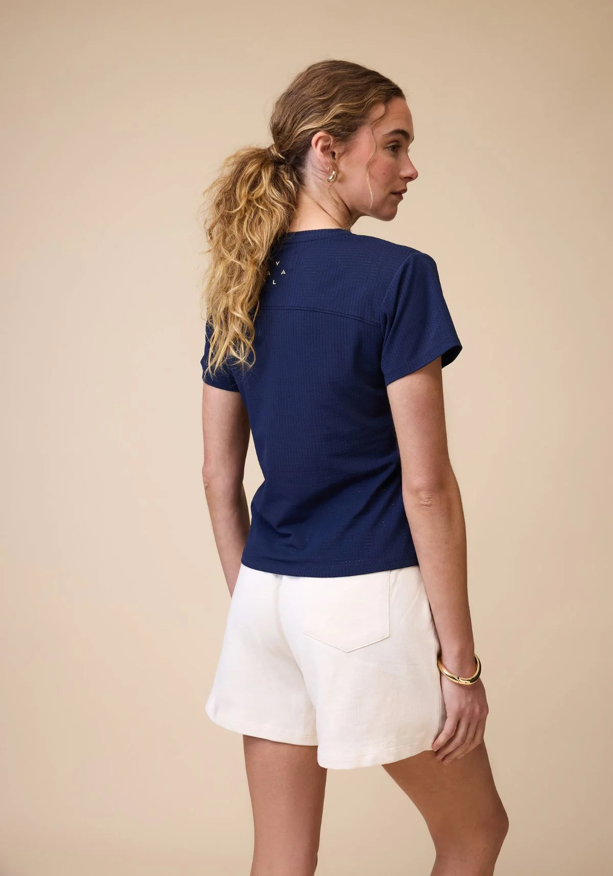Mesh Tee - Navy - Image 5