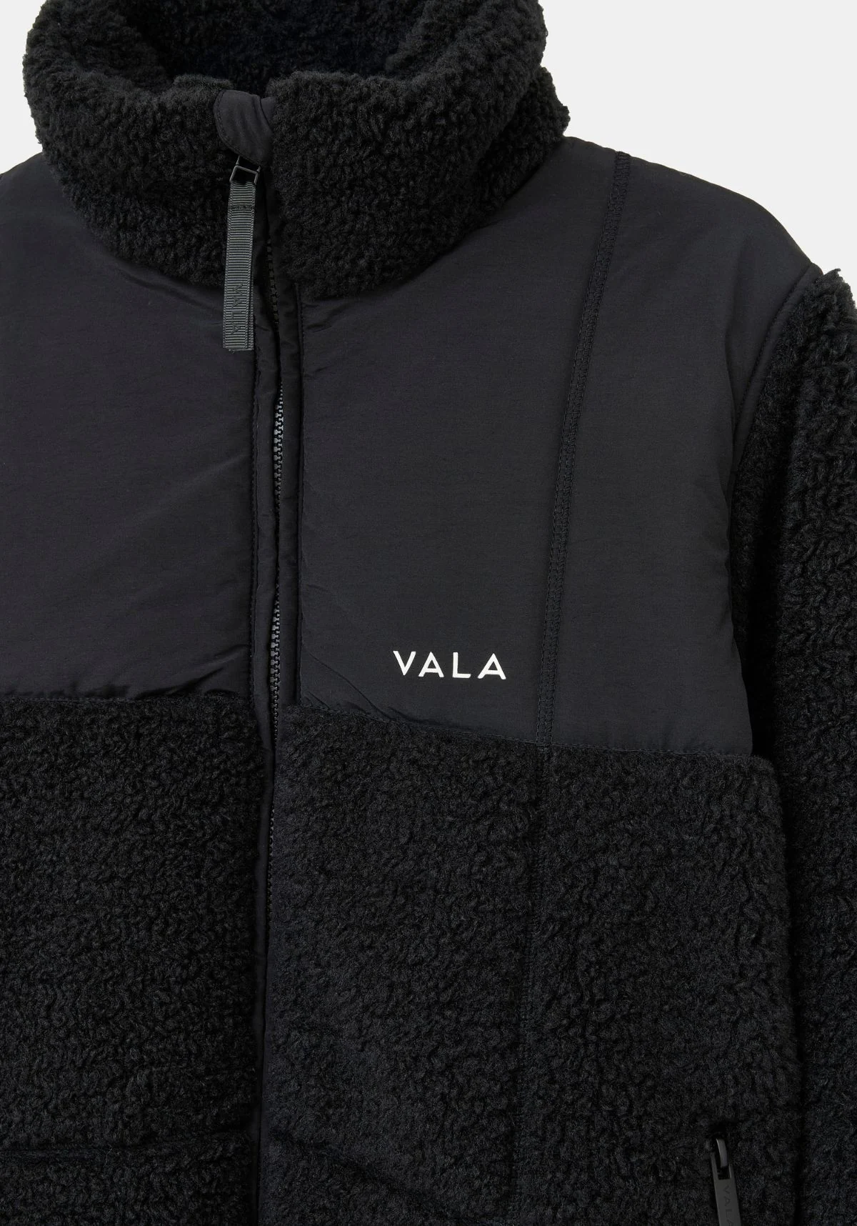 Milla Sherpa Quilted Jacket - Black - Image 12