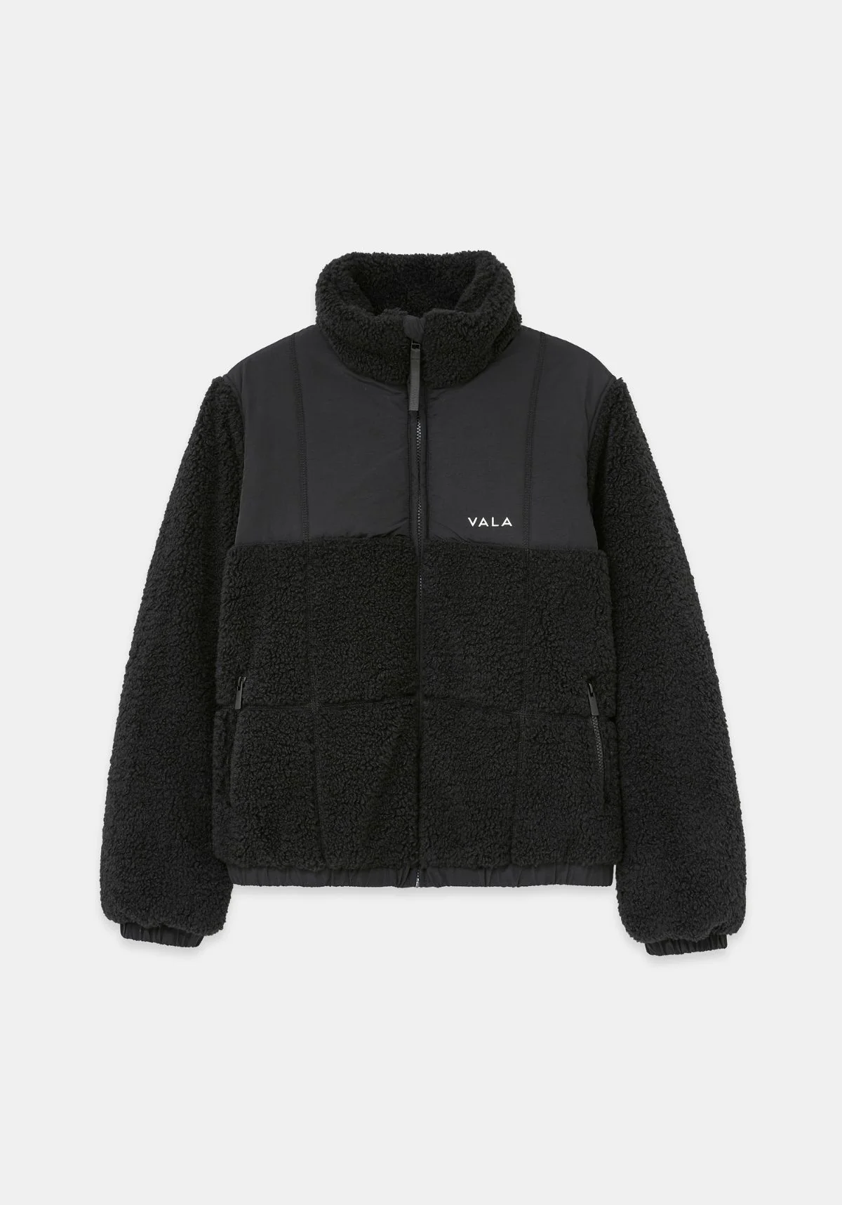 Milla Sherpa Quilted Jacket - Black - Image 8