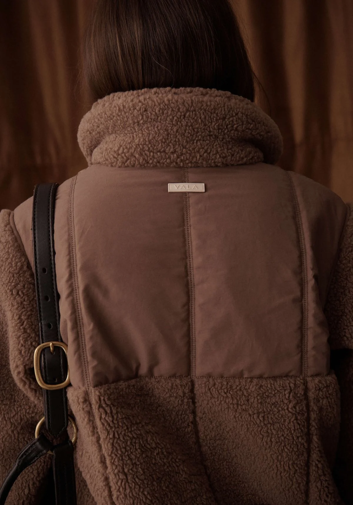 Milla Sherpa Quilted Jacket - Taupe - Image 19