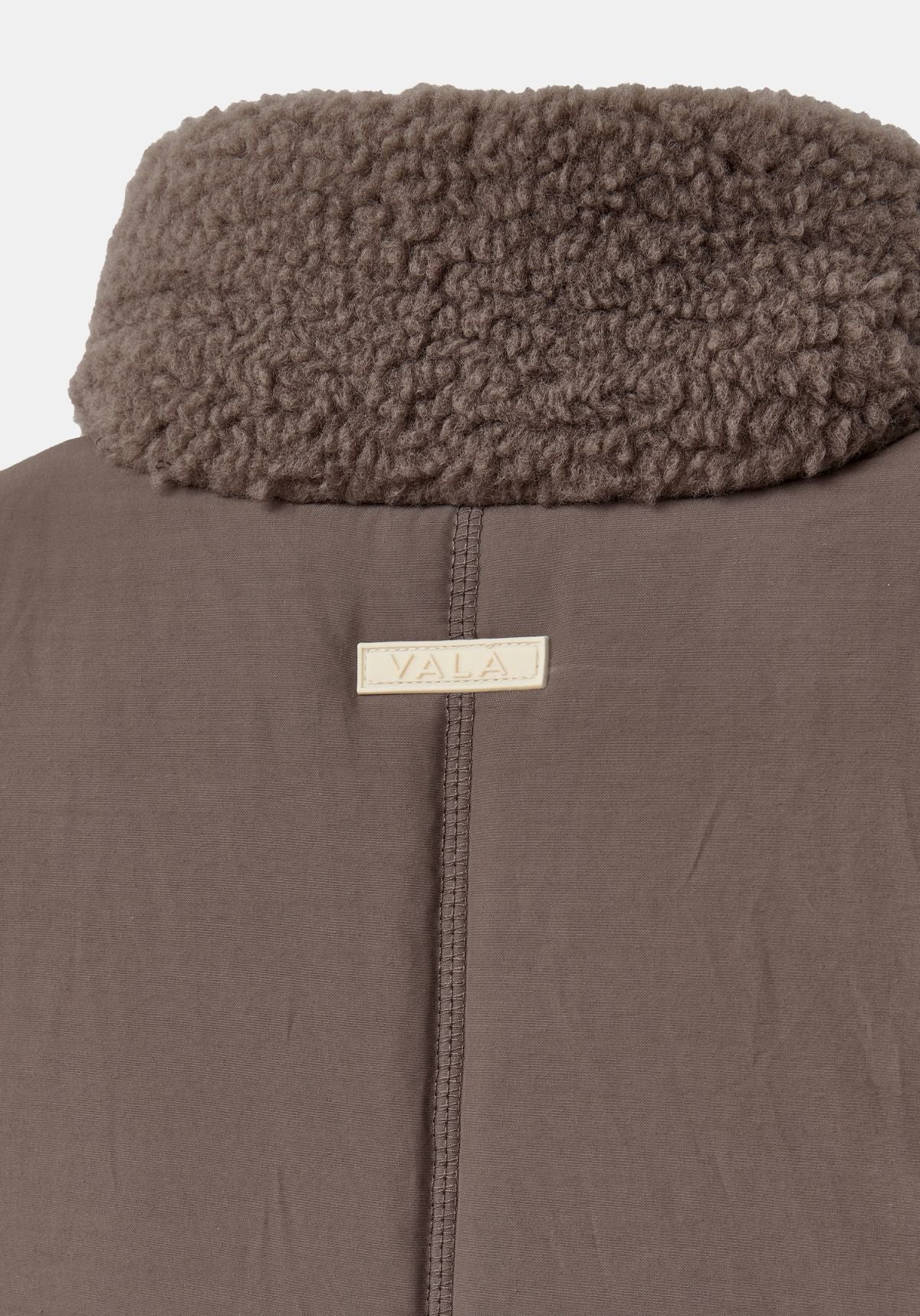 Milla Sherpa Quilted Vest - Taupe - Image 10