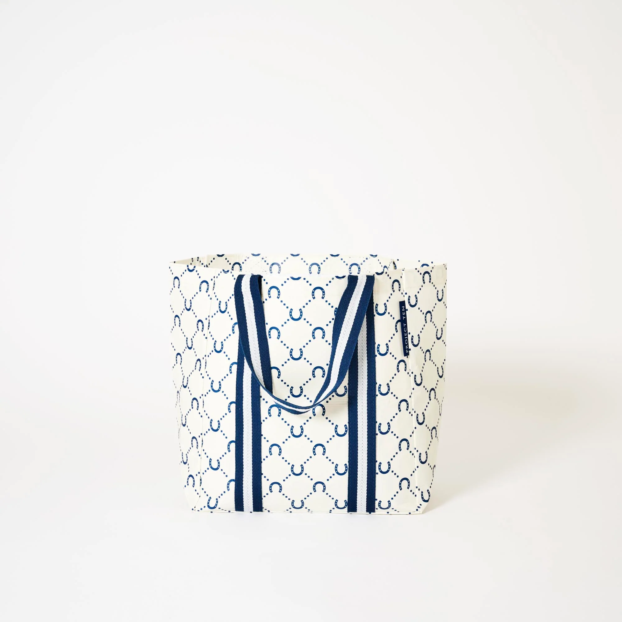 Navy Horseshoe Shopper Tote - Project Ten X VALA
