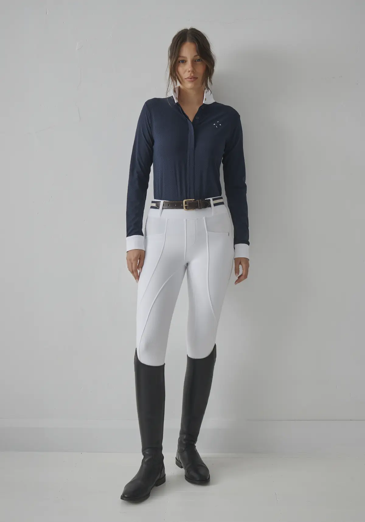 Mesh Show Shirt L/S - Navy - Image 3