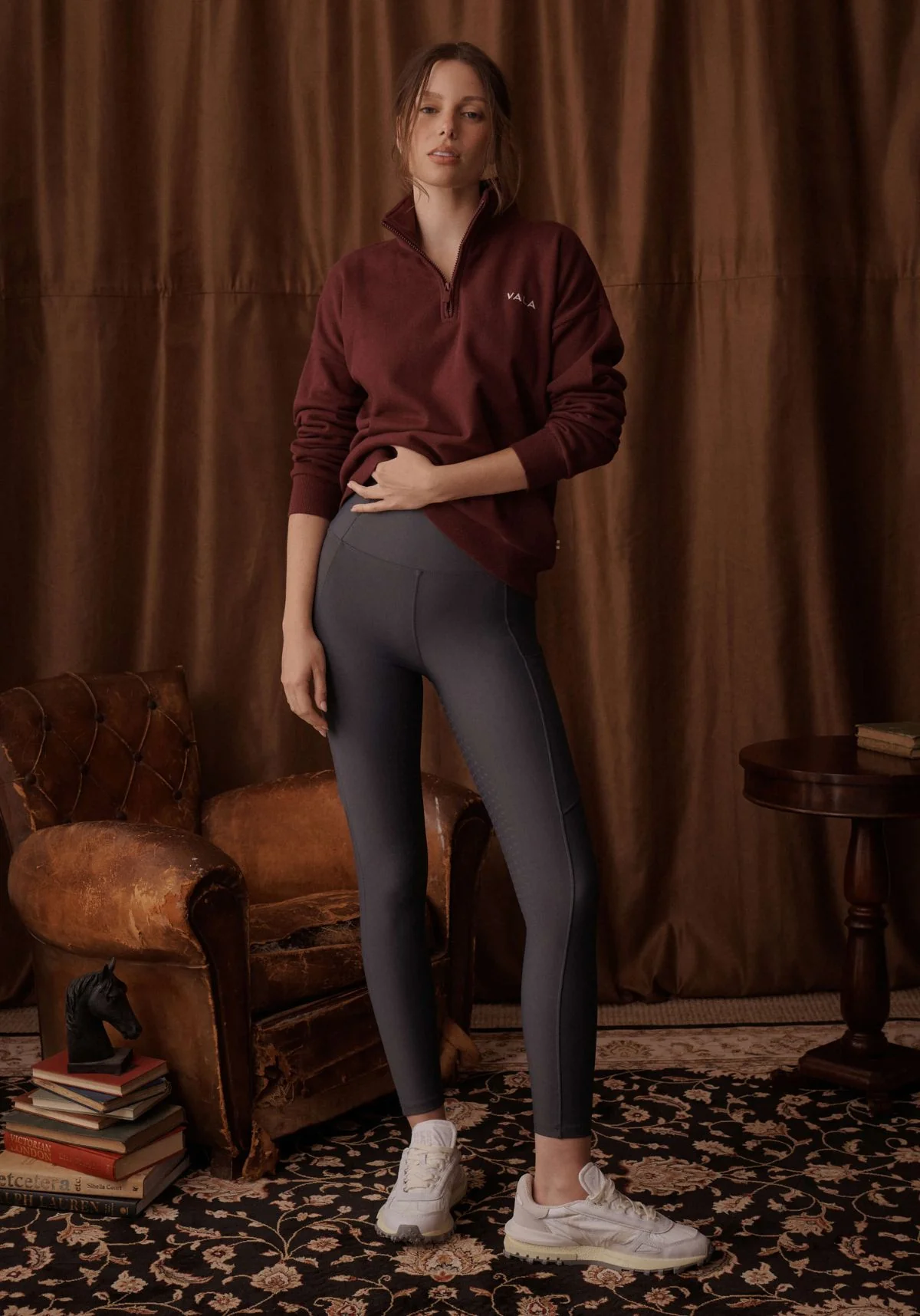 Olsen 1/4 Zip Fleece - Deep Cherry - Image 3
