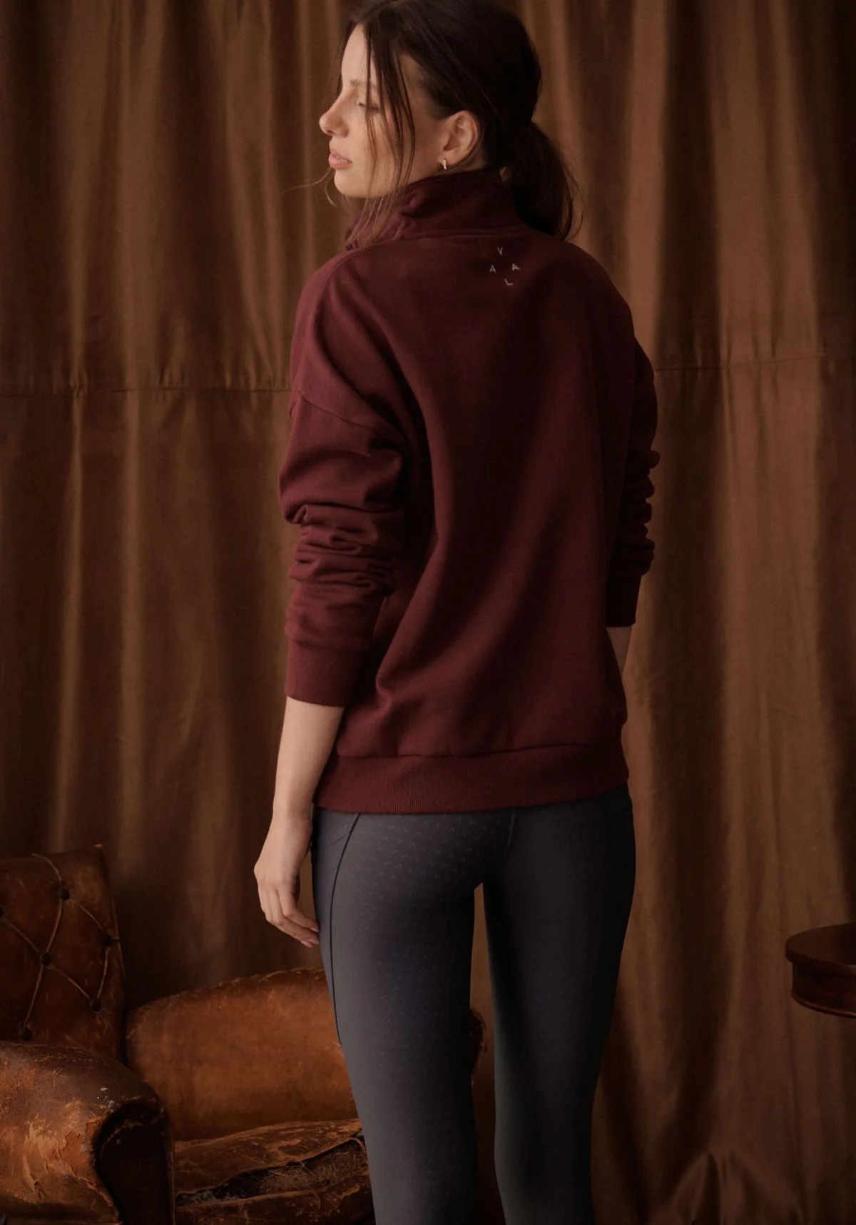 Olsen 1/4 Zip Fleece - Deep Cherry - Image 5