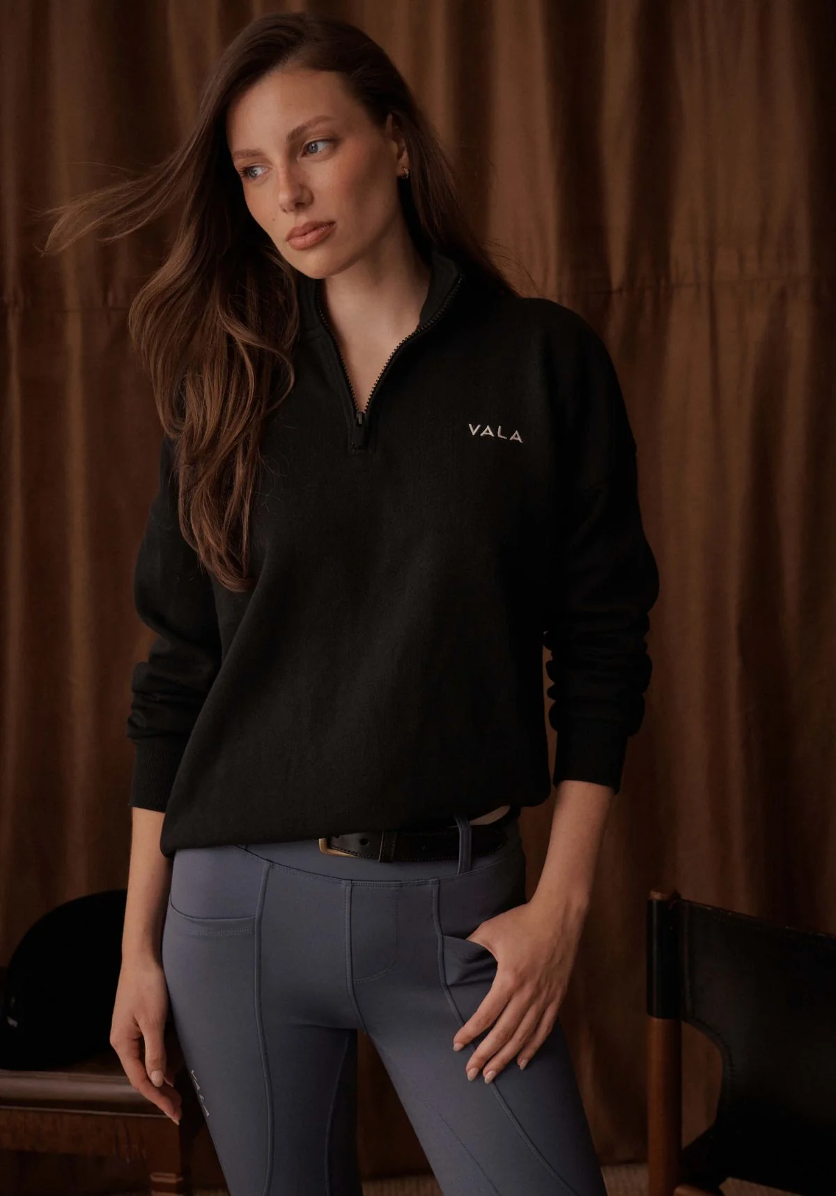 Olsen 1/4 Zip Fleece - Black - Image 2