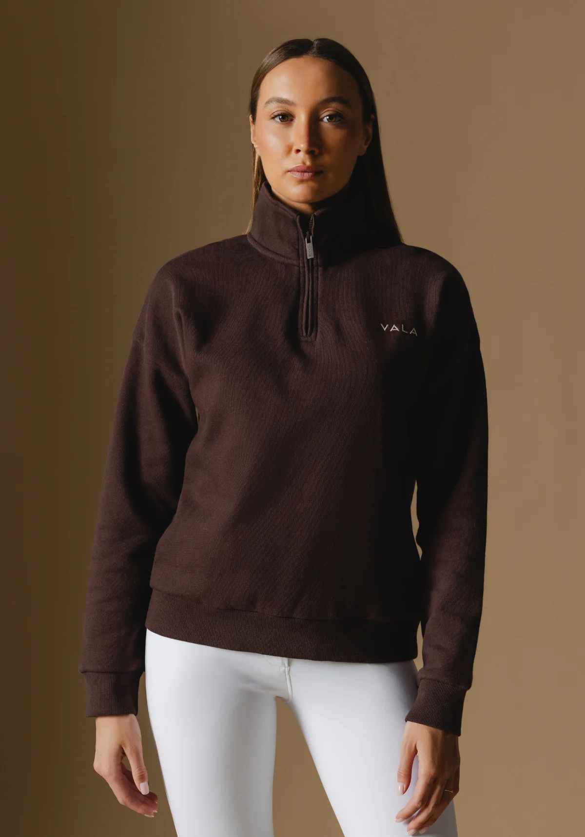 Olsen 1/4 Zip Fleece - Cocoa - Image 3