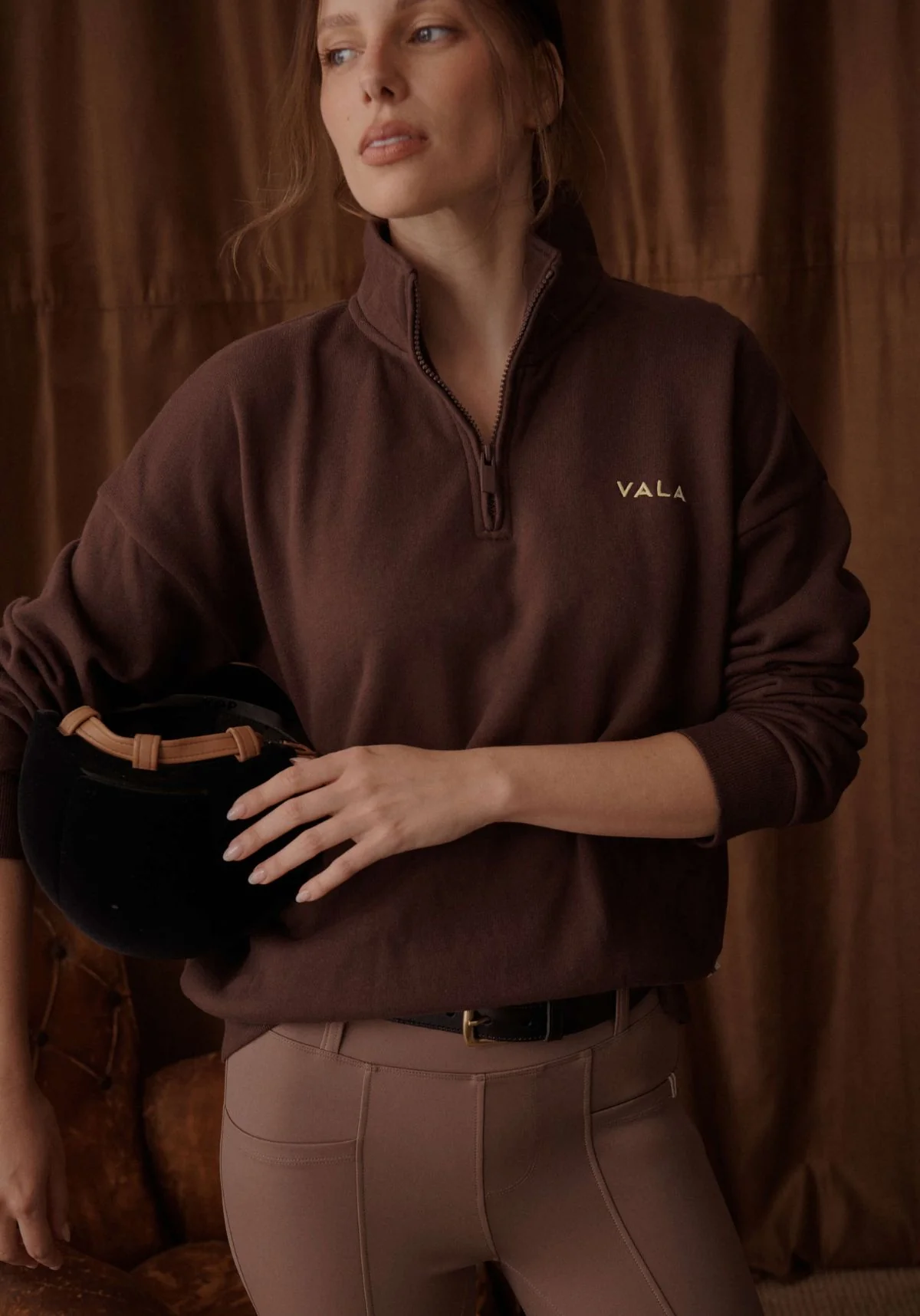 Olsen 1/4 Zip Fleece - Cocoa - Image 4
