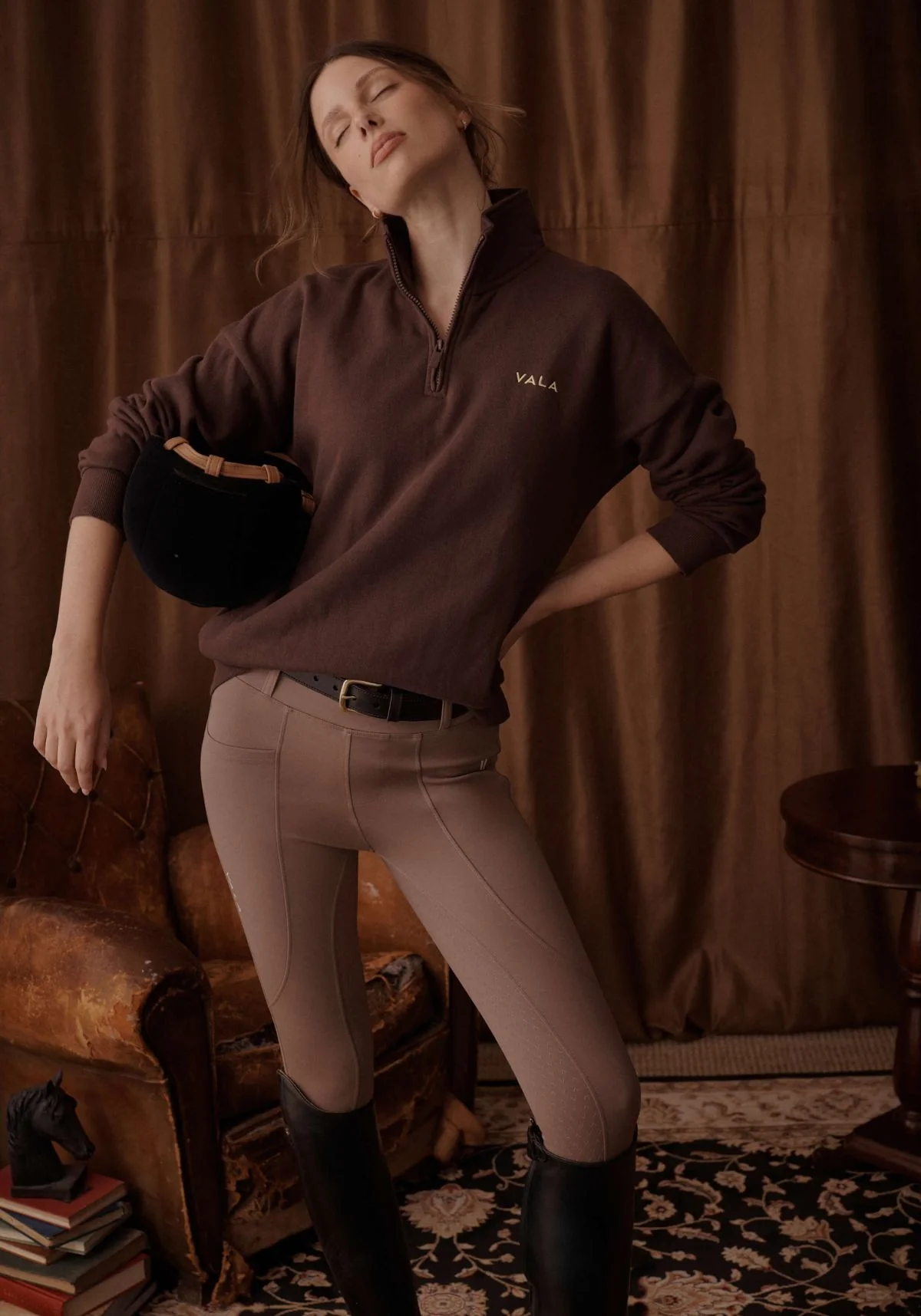 Olsen 1/4 Zip Fleece - Cocoa - Image 6