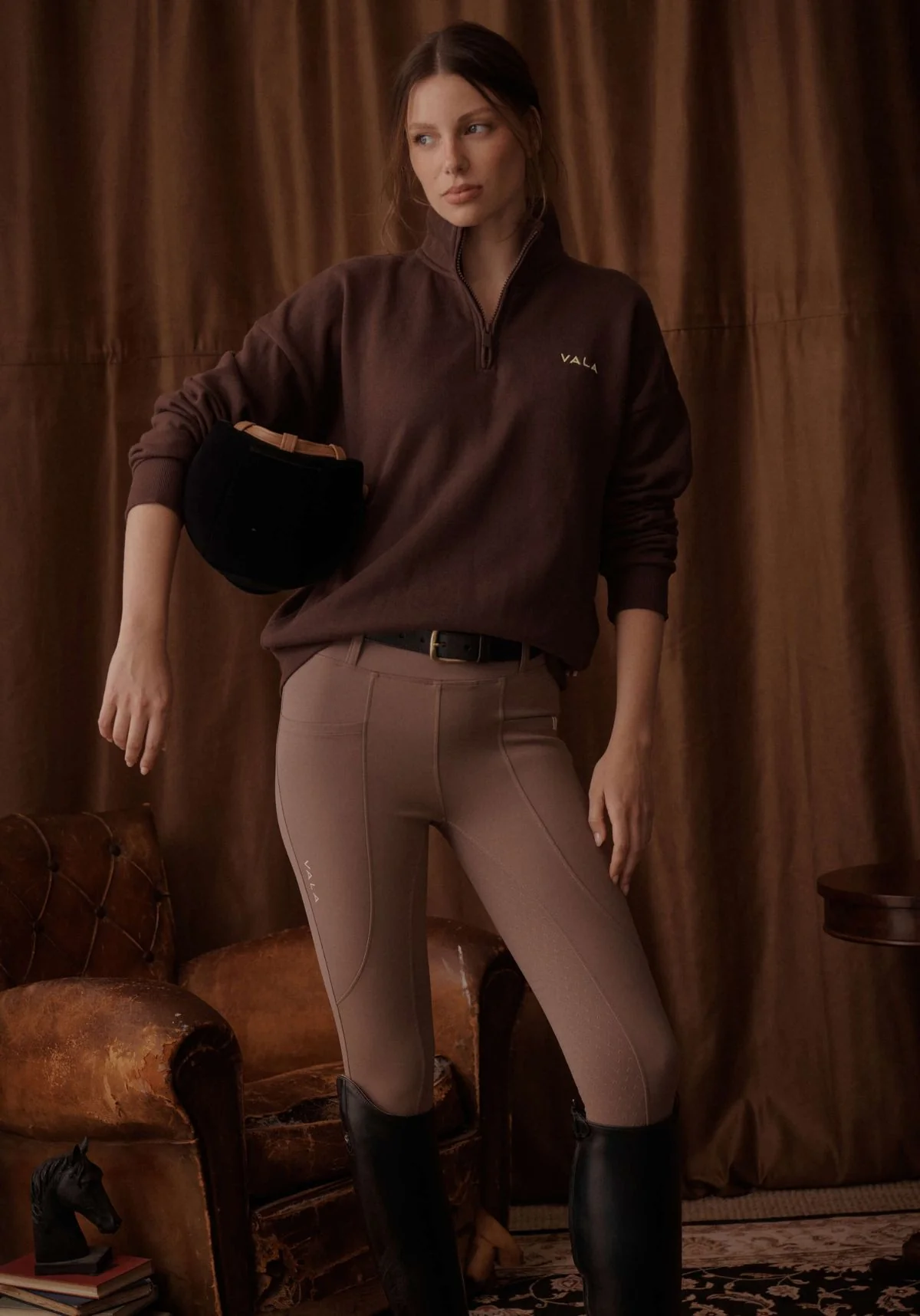 Olsen 1/4 Zip Fleece - Cocoa - Image 8