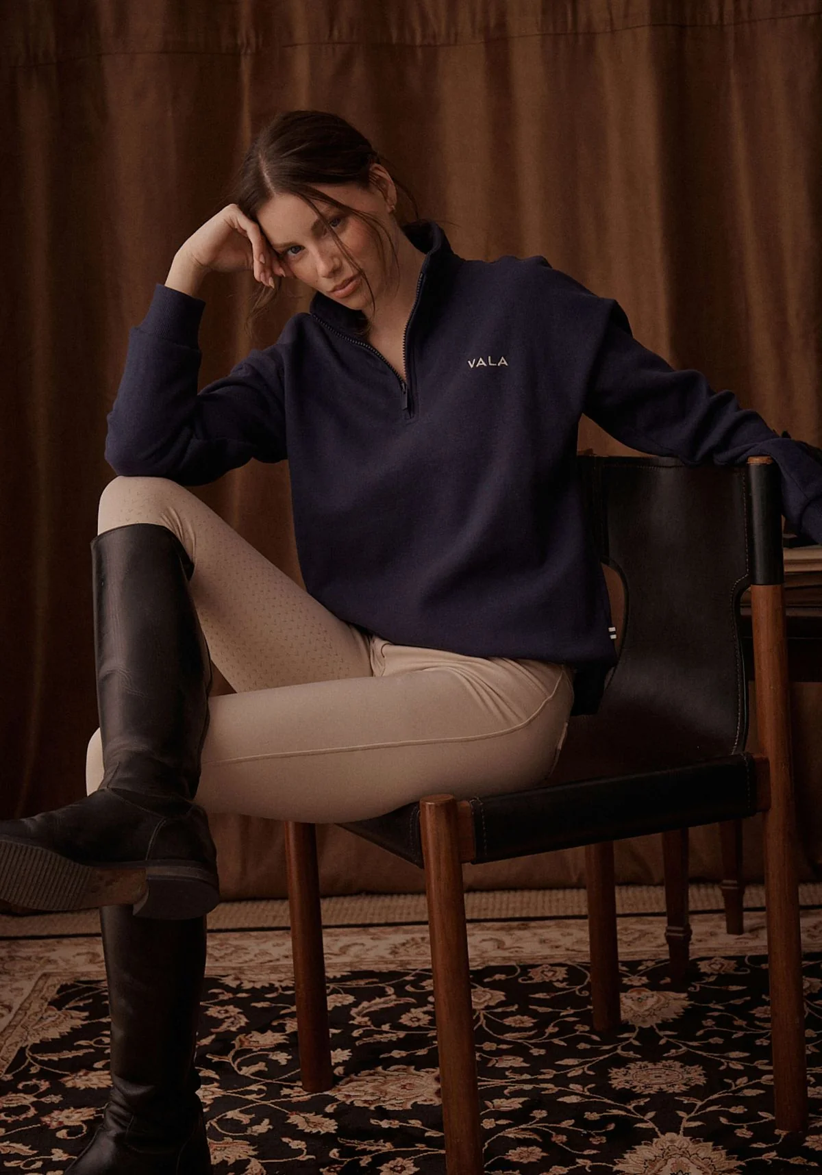 Olsen 1/4 Zip Fleece - Navy - Image 5