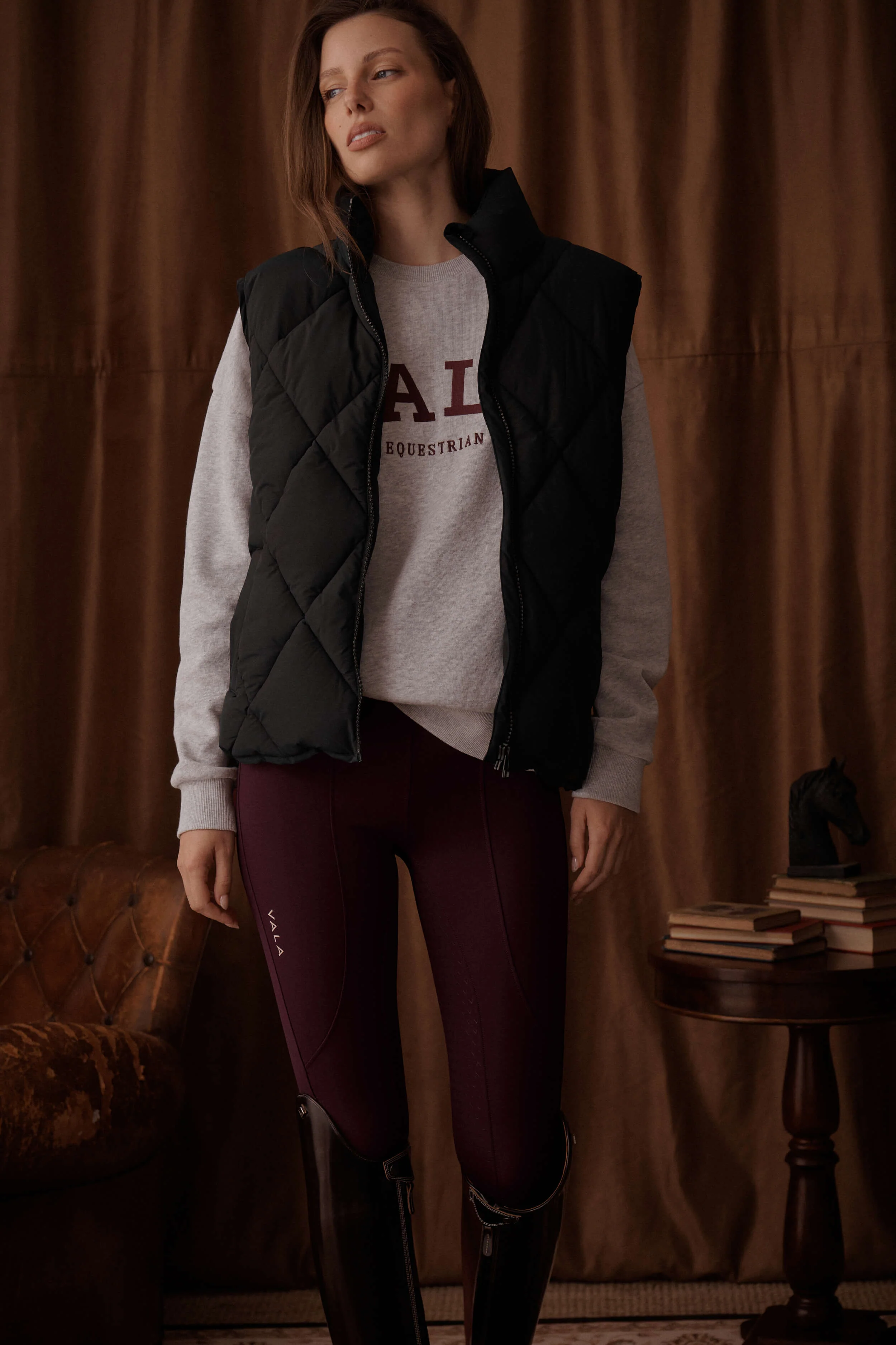 Diamond Quilted Vest - Black - Image 14