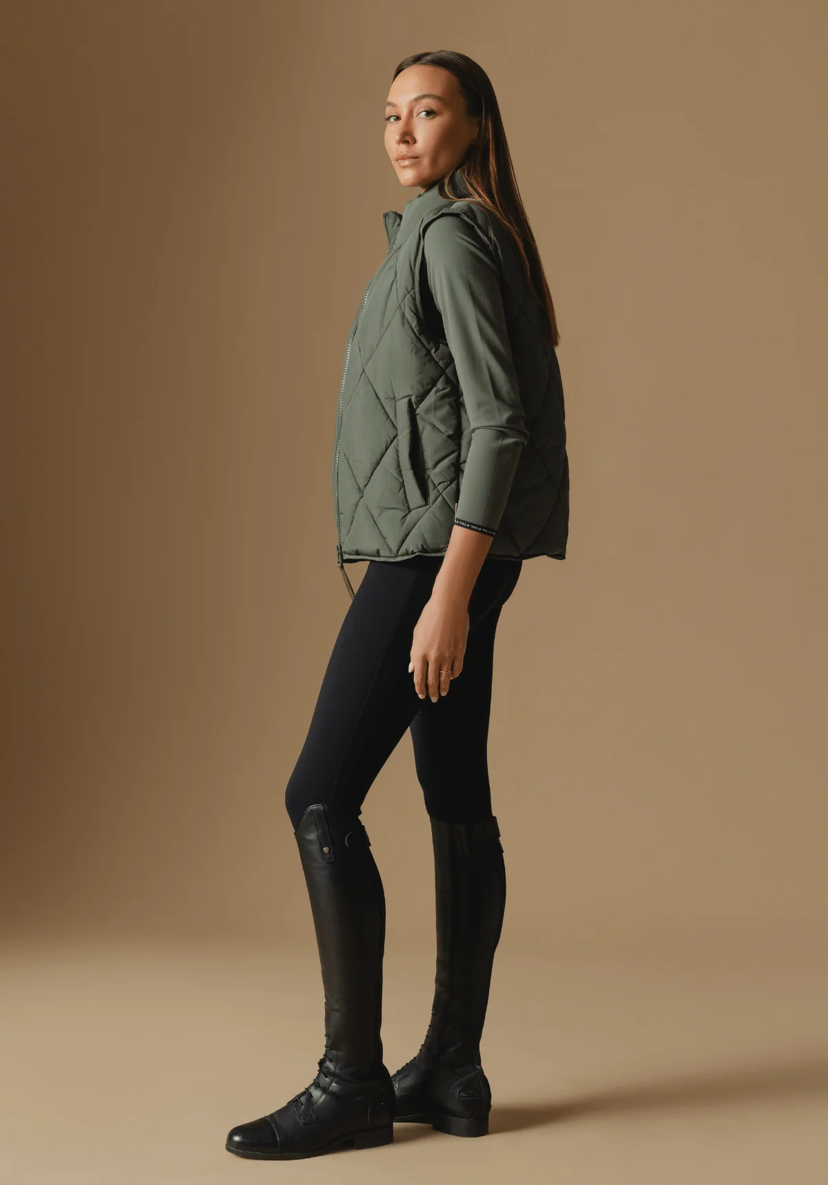 Diamond Quilted Vest - Clover - Image 7