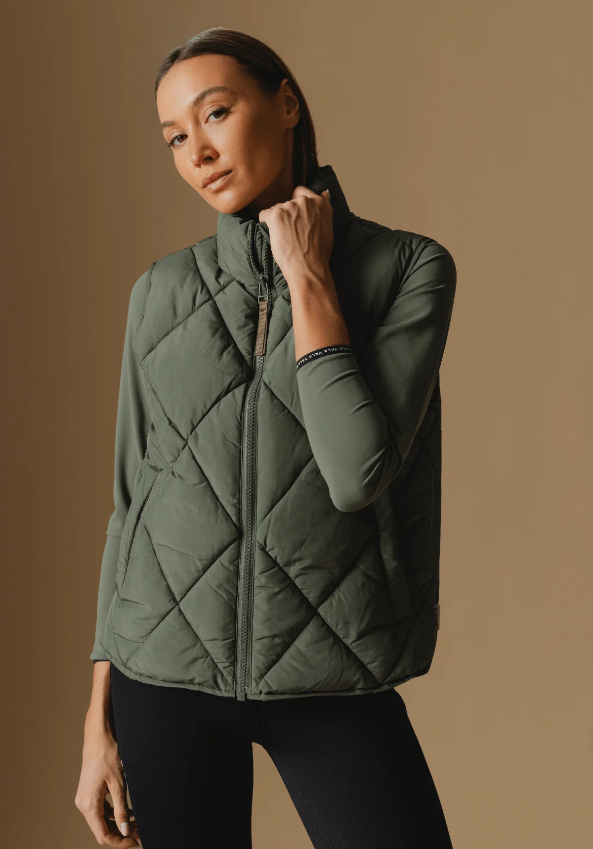 Diamond Quilted Vest - Clover - Image 8