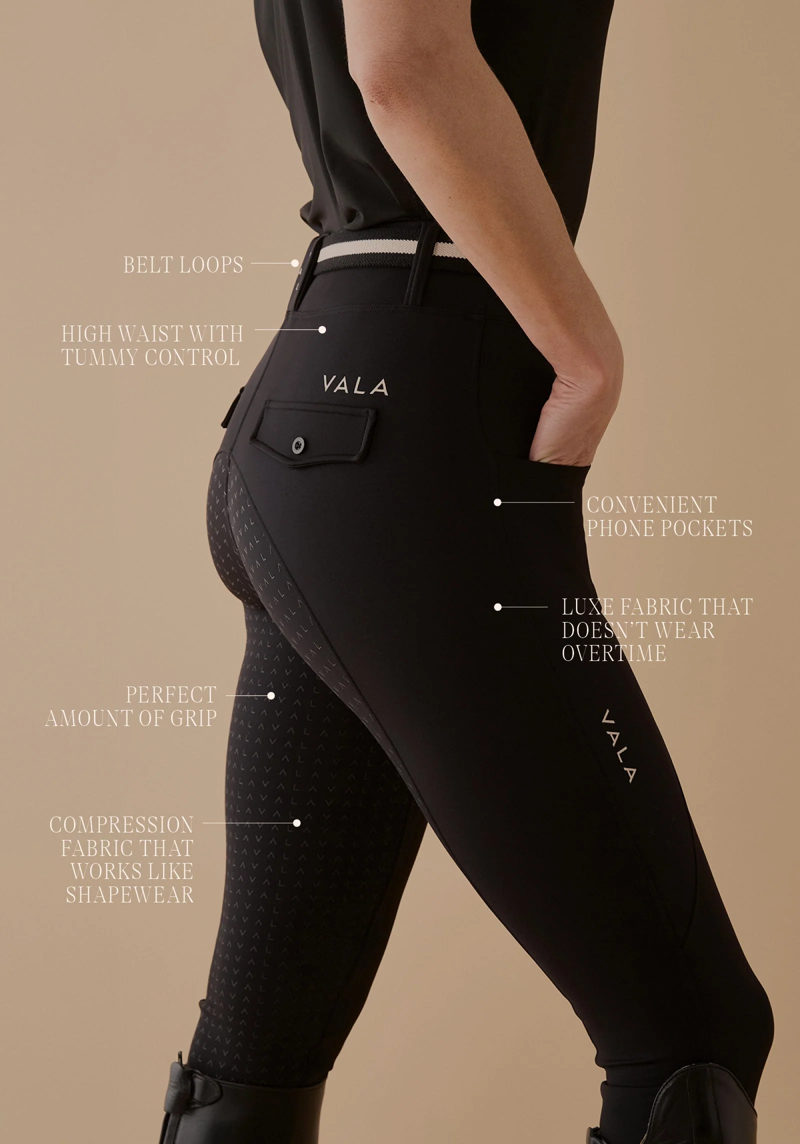 Sculpt And Smooth Riding Breeches - Black - Image 13