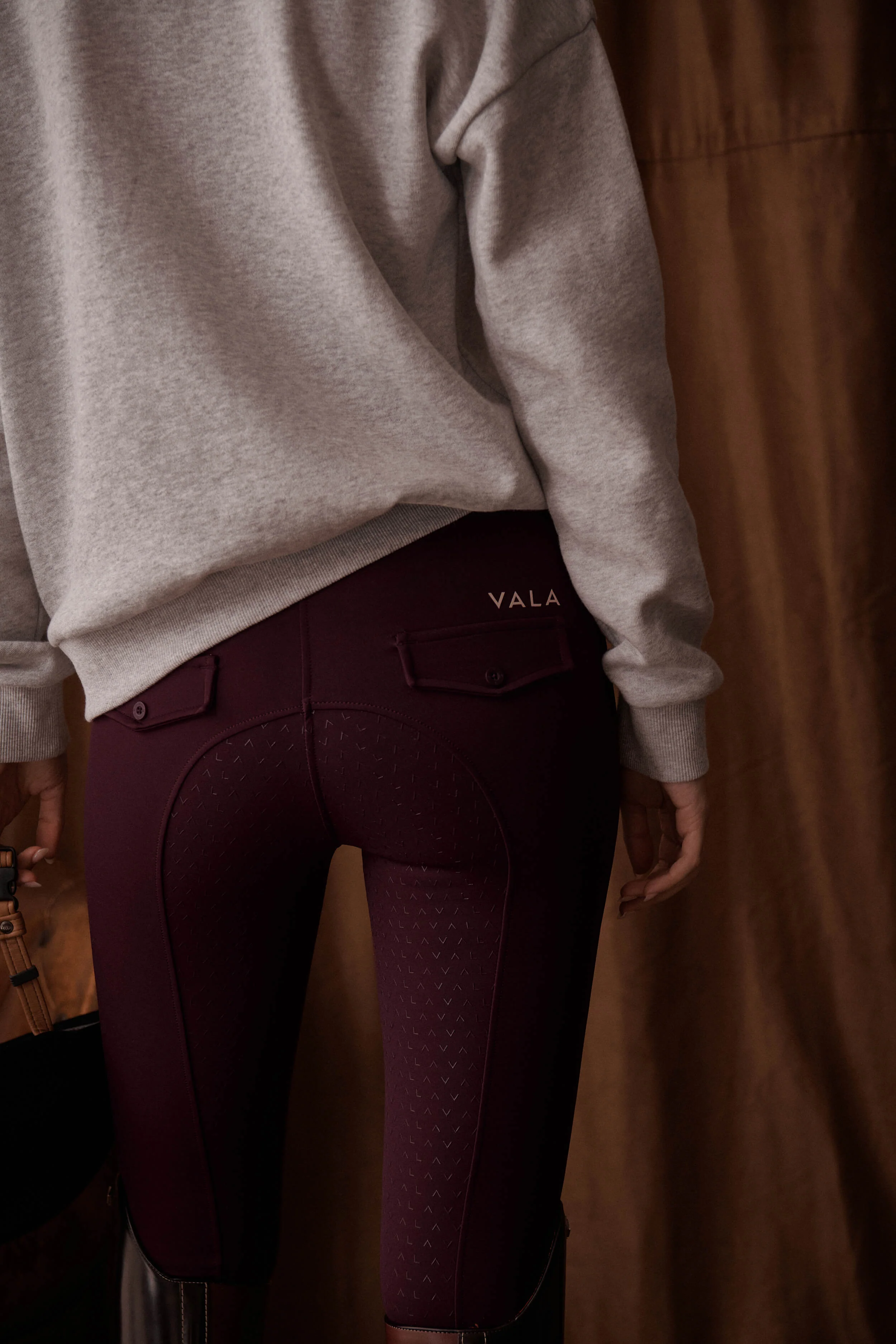 Sculpt And Smooth Riding Breeches - Deep Cherry
