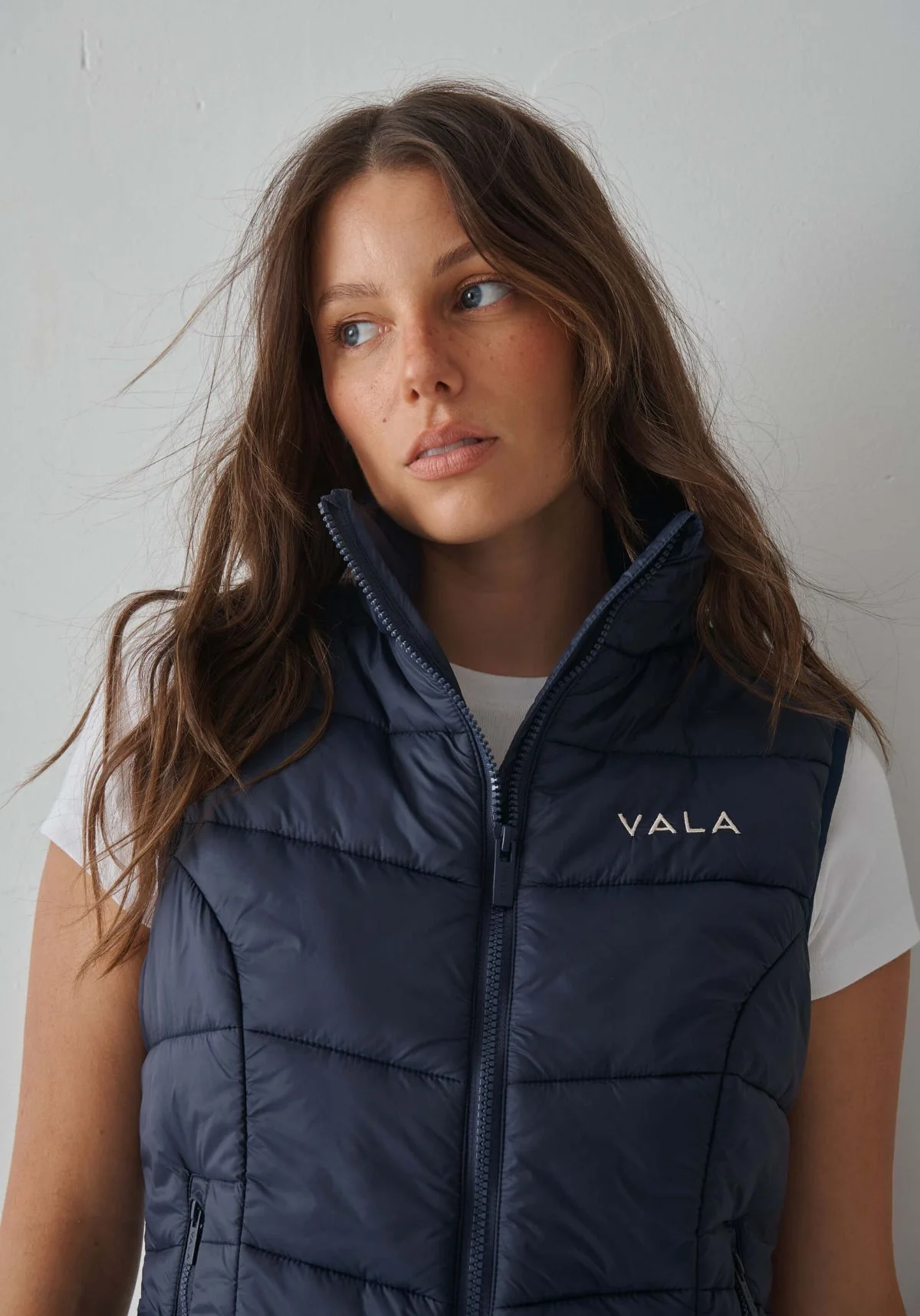 Slimline Puffer Vest - Navy - Image 3