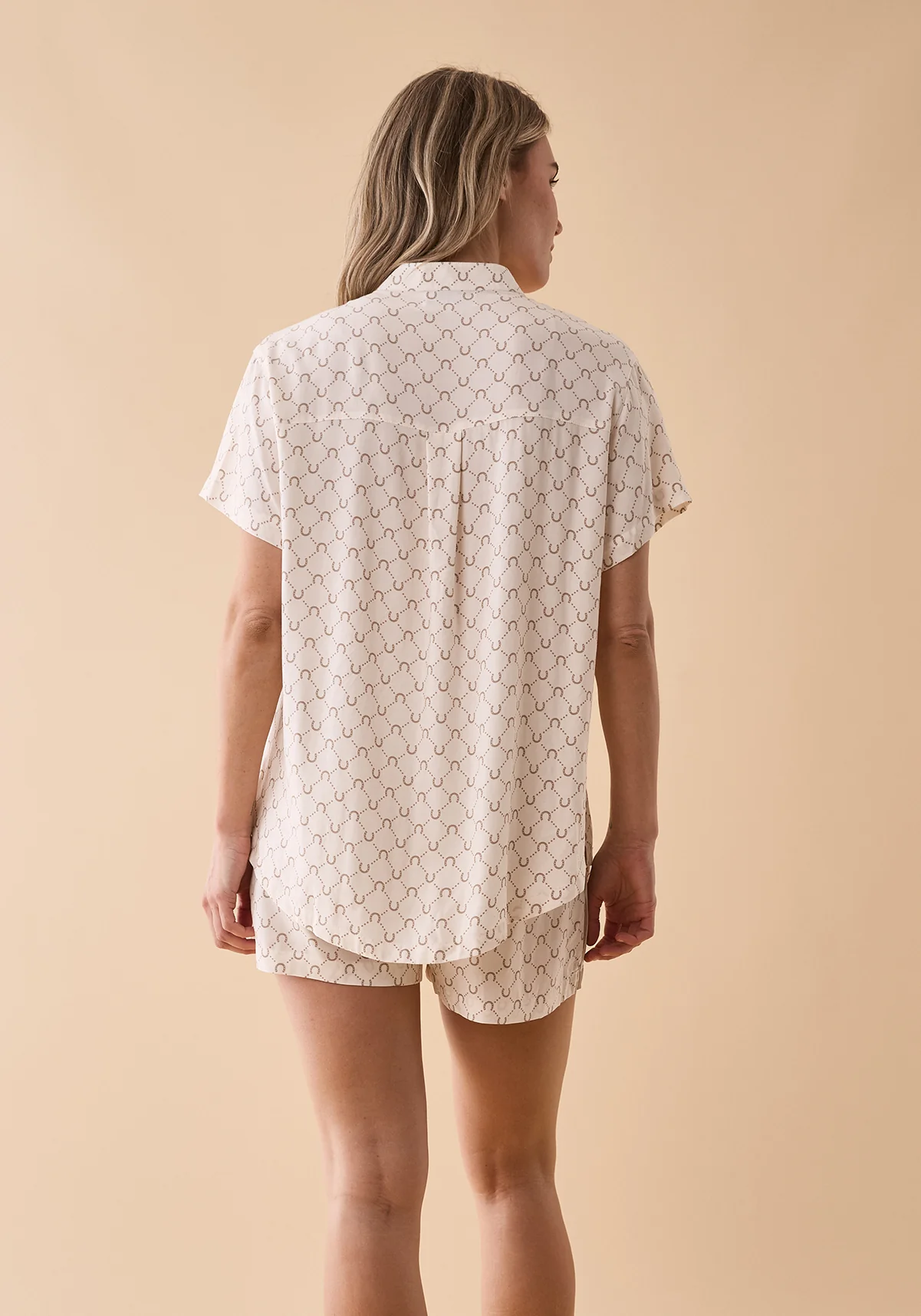 Horseshoe Short Pyjama Set - Cream - Image 4