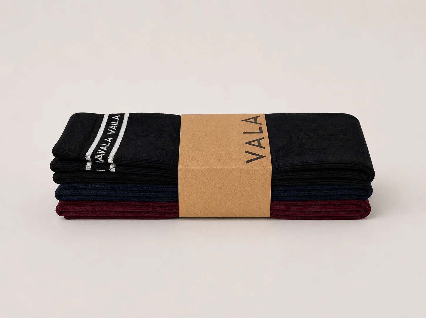 VALA Riding Socks - 3 Pack - Black/Navy/Deep Cherry - Image 3