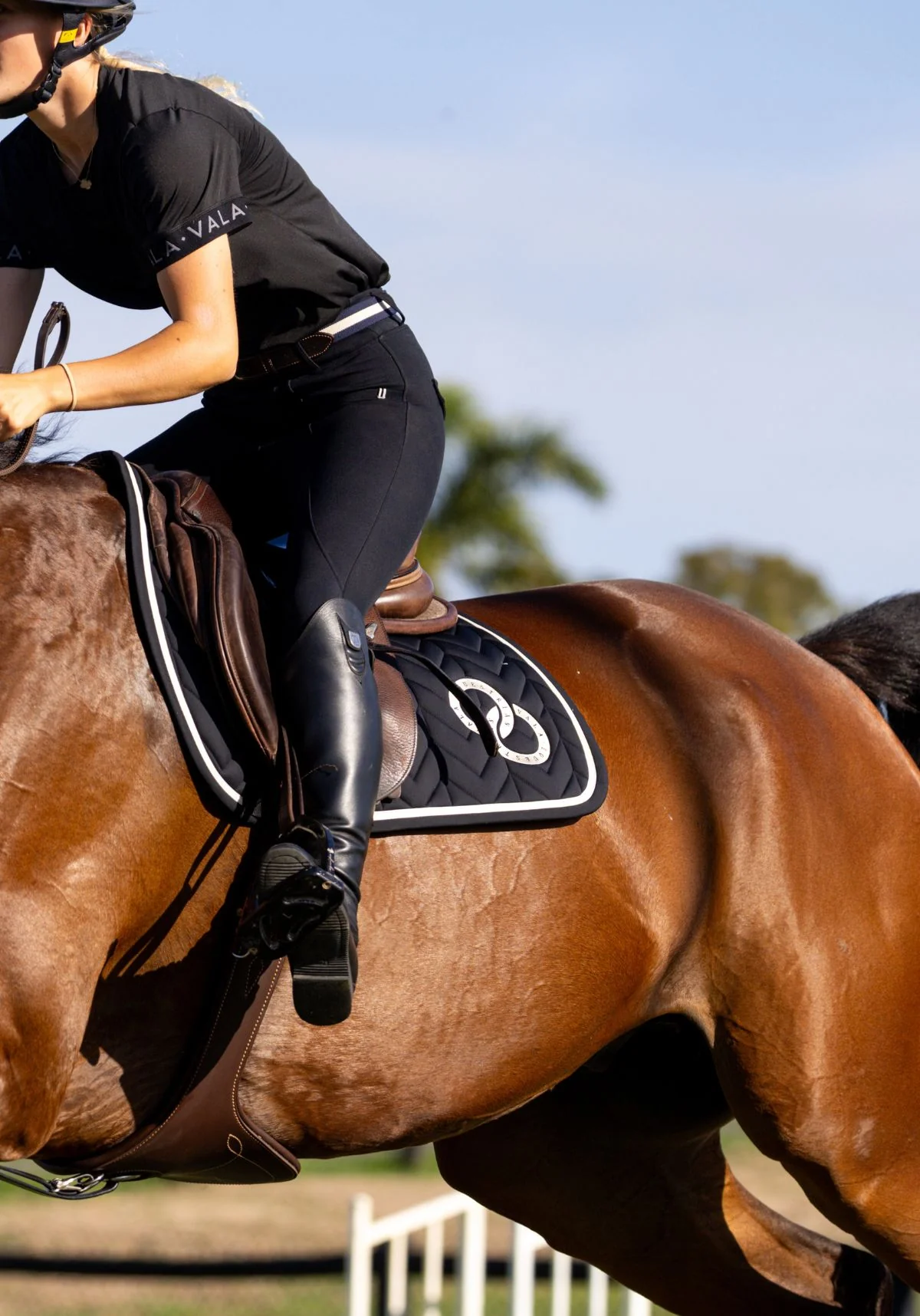 VALA Super Luxe Jump Saddle Pad - Black - Image 5