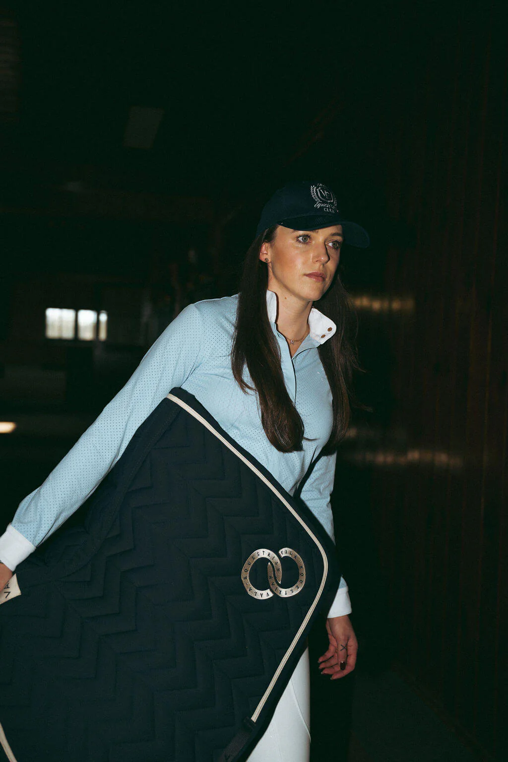 VALA Super Luxe Jump Saddle Pad - Navy - Image 9